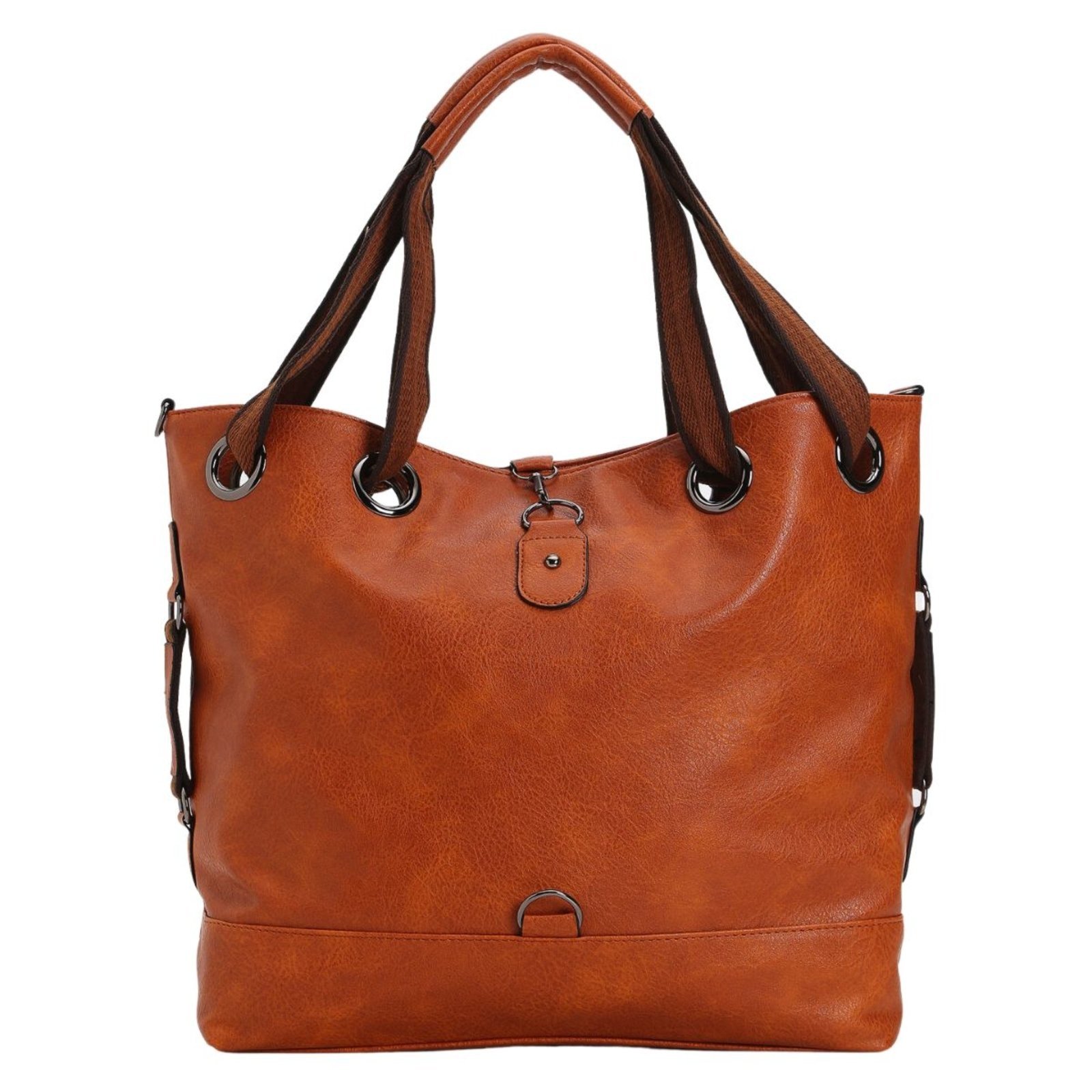 Bolsa Feminina Sacola Grande Com Alça Transversal Caramelo
