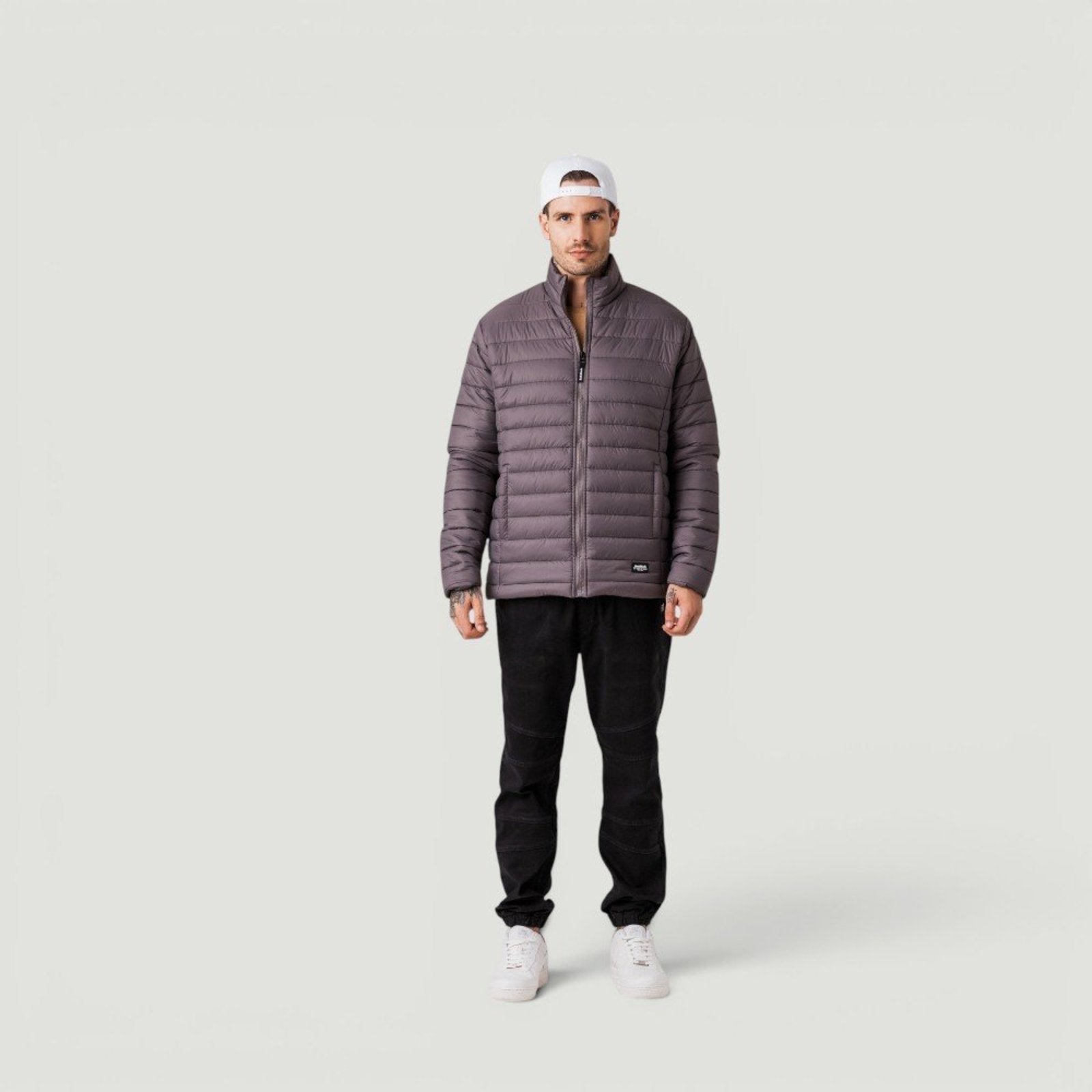 Jaqueta Puffer Masculina Endlees Rock e Soda Chumbo