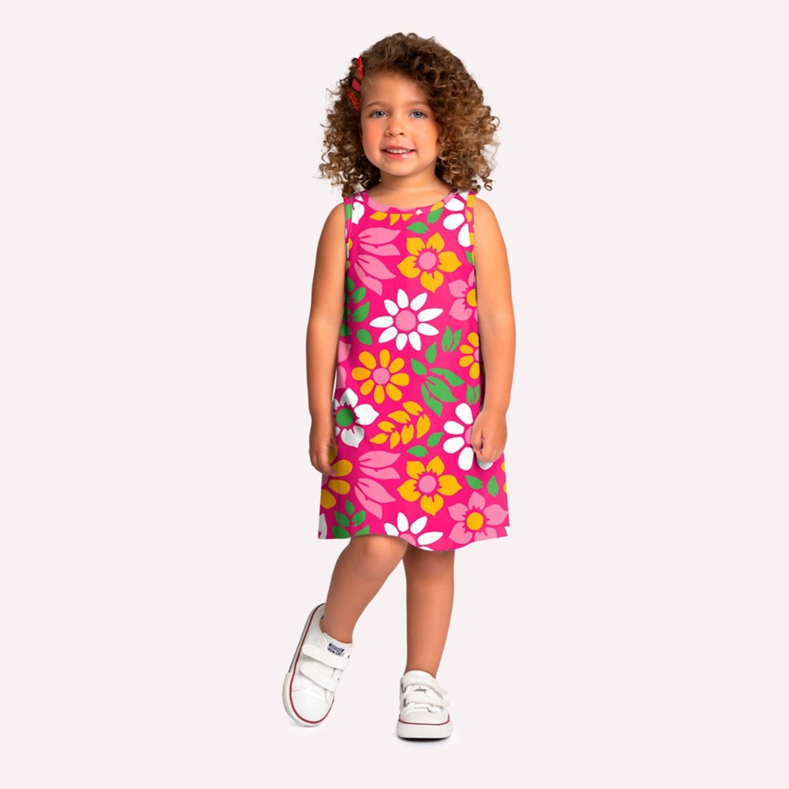 Infantil - Vestido Menina Flores Kyly
