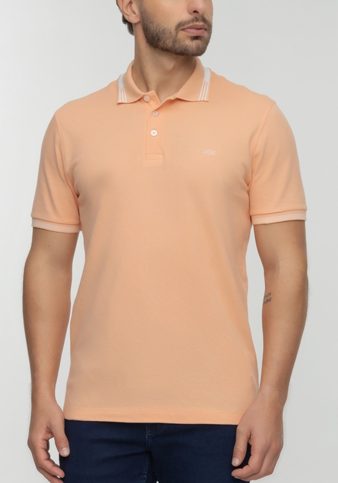 Camisa Polo Com Botões Em Malha Piquet Mercerizada
