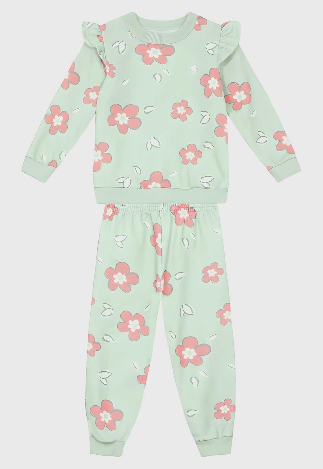 Conjunto Brandili Estampa Floral Verde