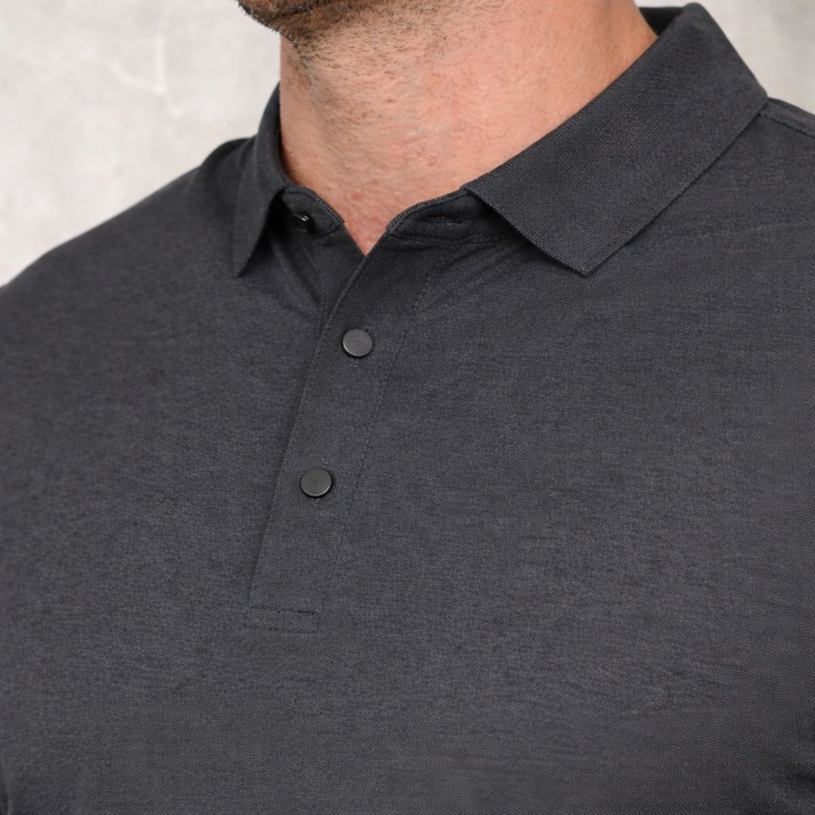 Camisa Polo Masculina Poliamida Elastano Premium Chumbo