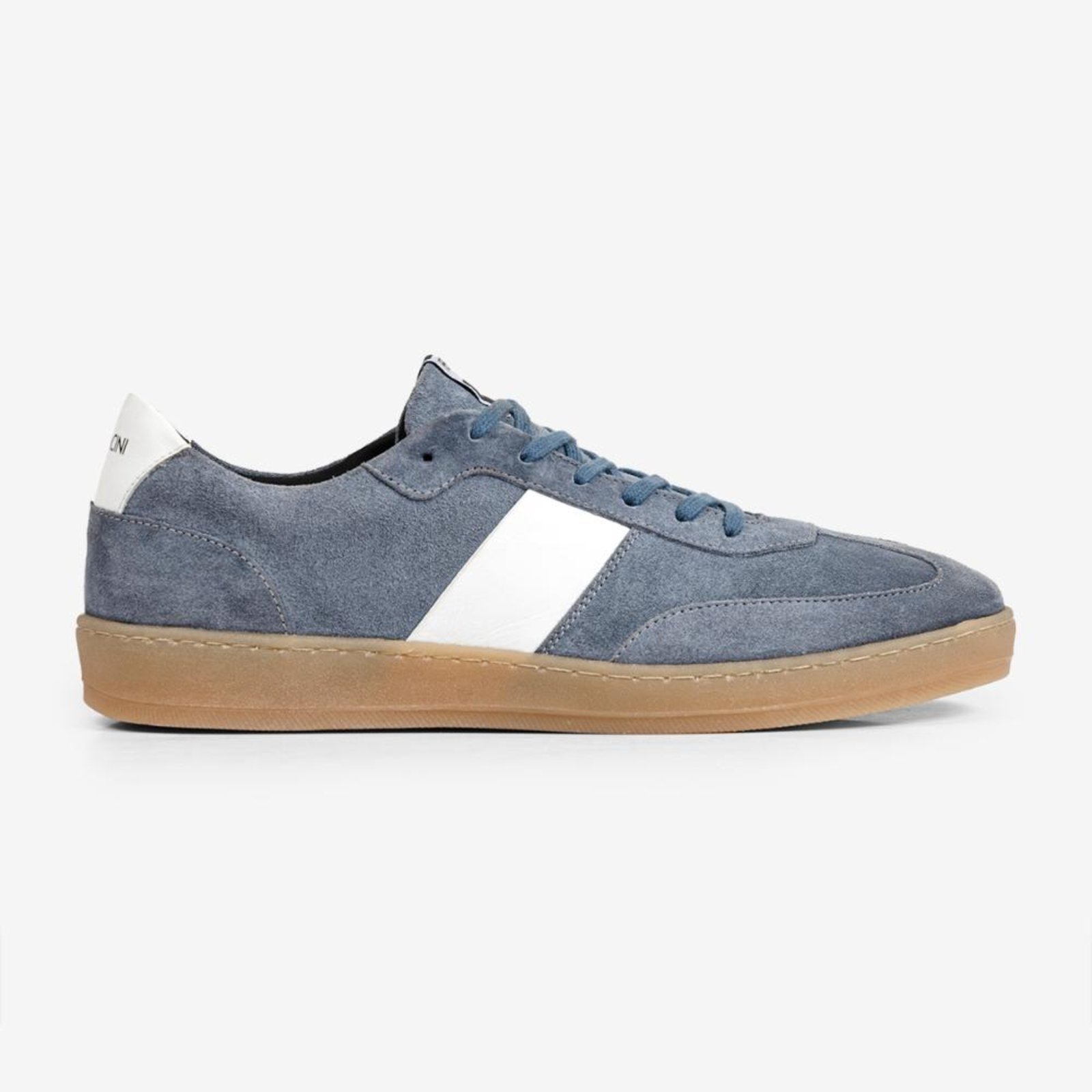 Tênis Casual Ibiza Ferracini de Camurça e Cadarço de Amarrar 7583-710G Azul