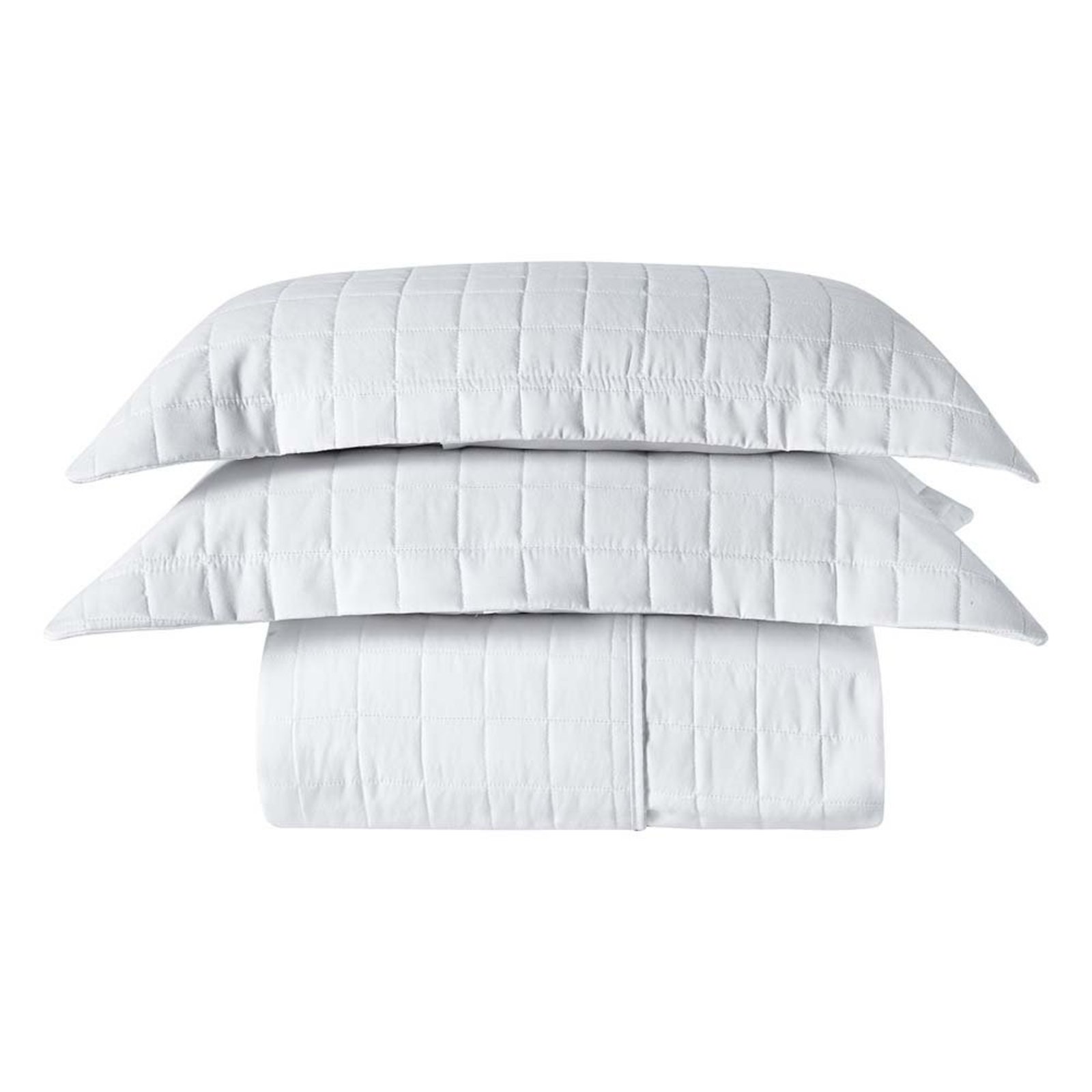 Kit Cobre Leito Milano Casal Micropercal 300 Fios Matelado Colcha 3 Peças Branco