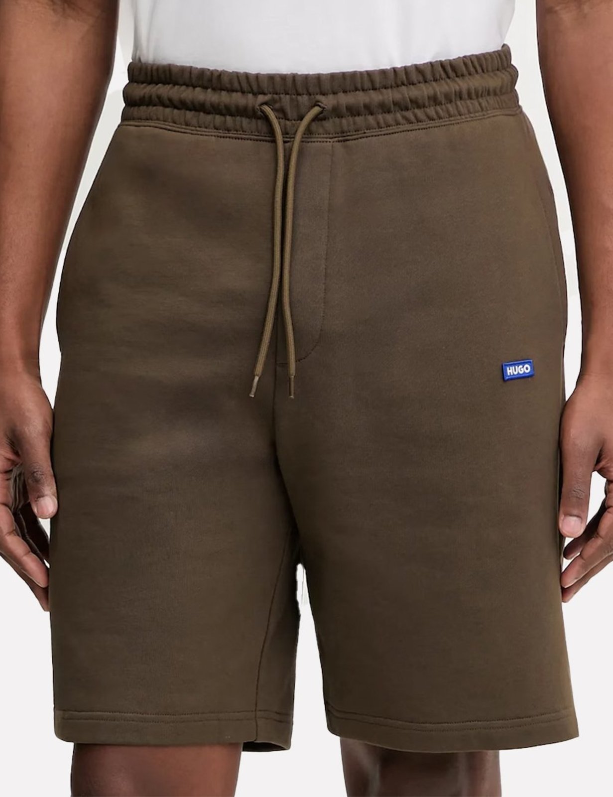 Bermuda Hugo Boss Moletom Masculina Regular Fit Nasensio Marrom