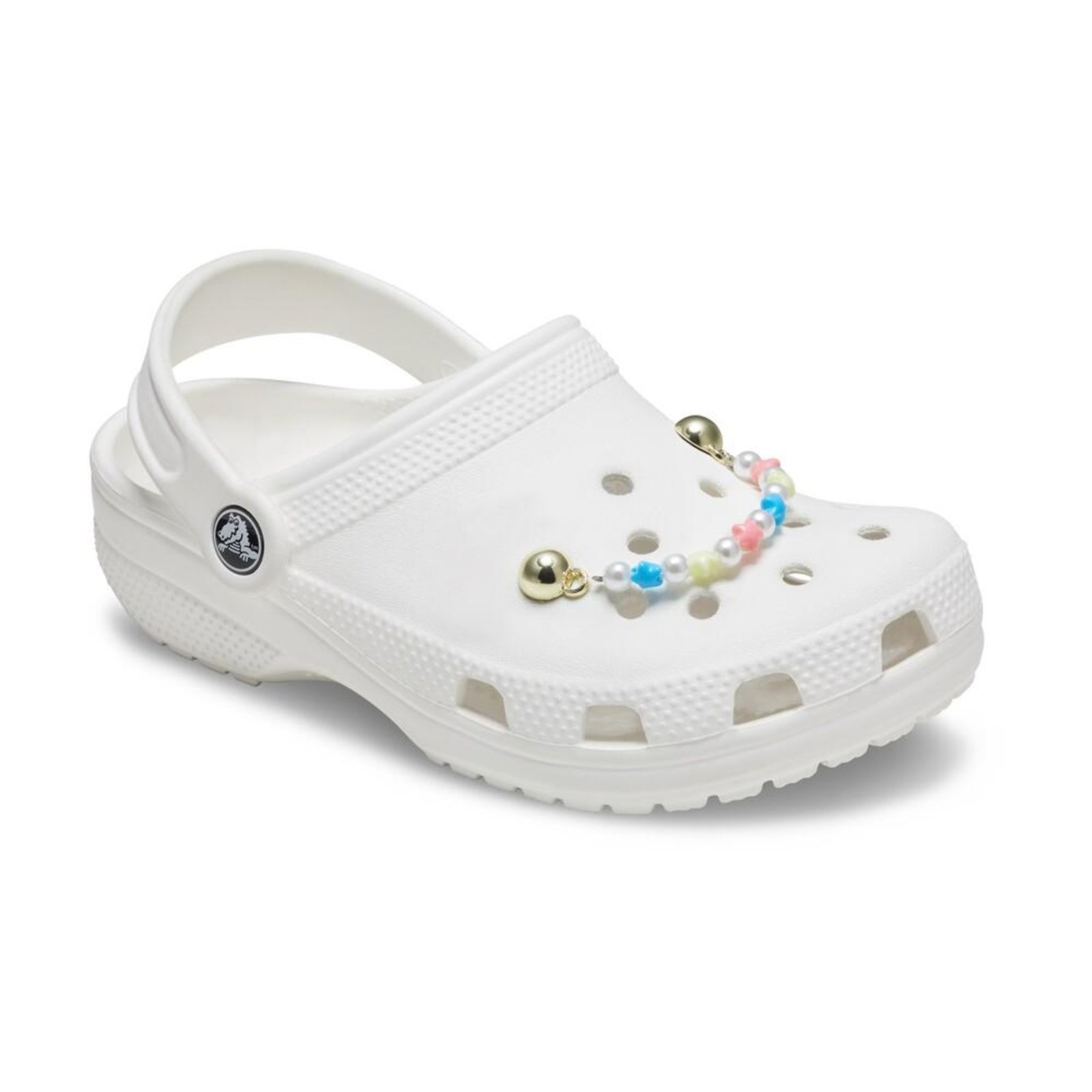 Vista 3 Infantil - Jibbitz™ Corrente Pérola e Estrela Crocs branco