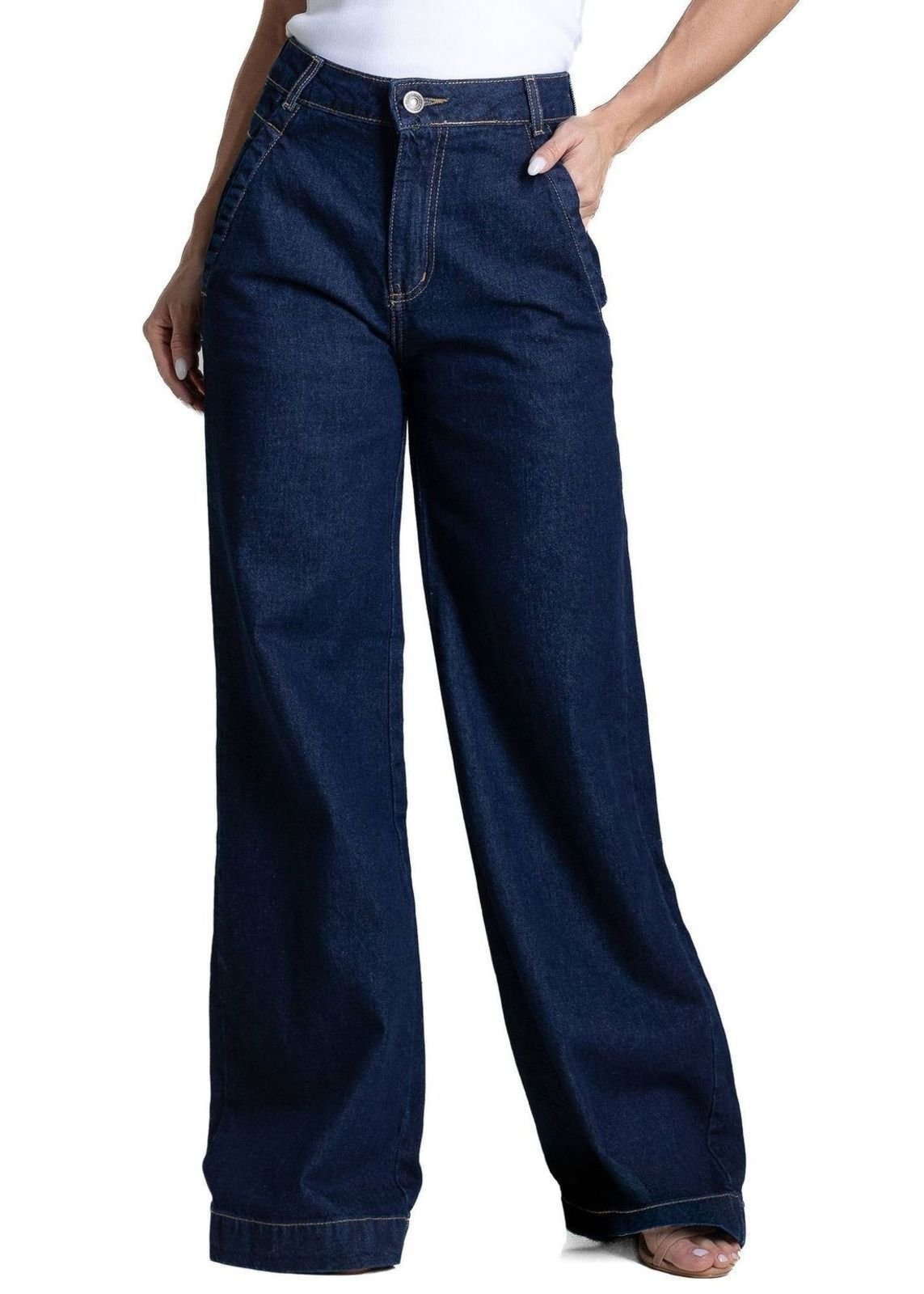 Calça Jeans Sawary Wide Leg - 284160 - Azul - Sawary