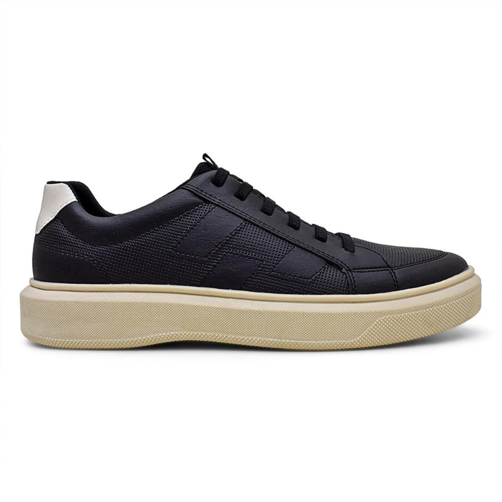 Tênis Casual Moderno Masculino Estilo Sapatênis Confortável Preto