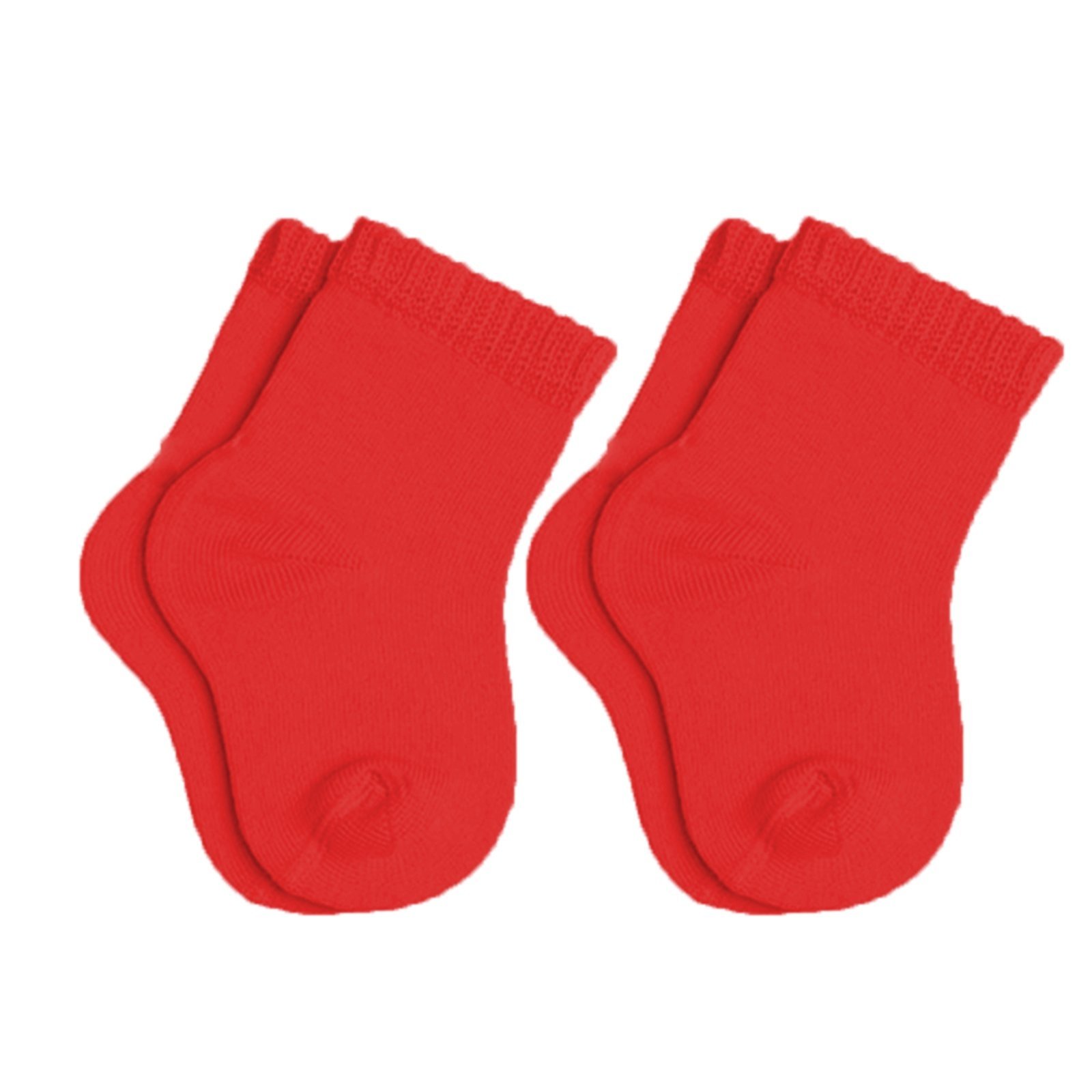 Vista 2 Kit 02 Meia Cano Médio Lupo Punho Soft Baby 02005-088 0906 vermelho Lupo vermelho