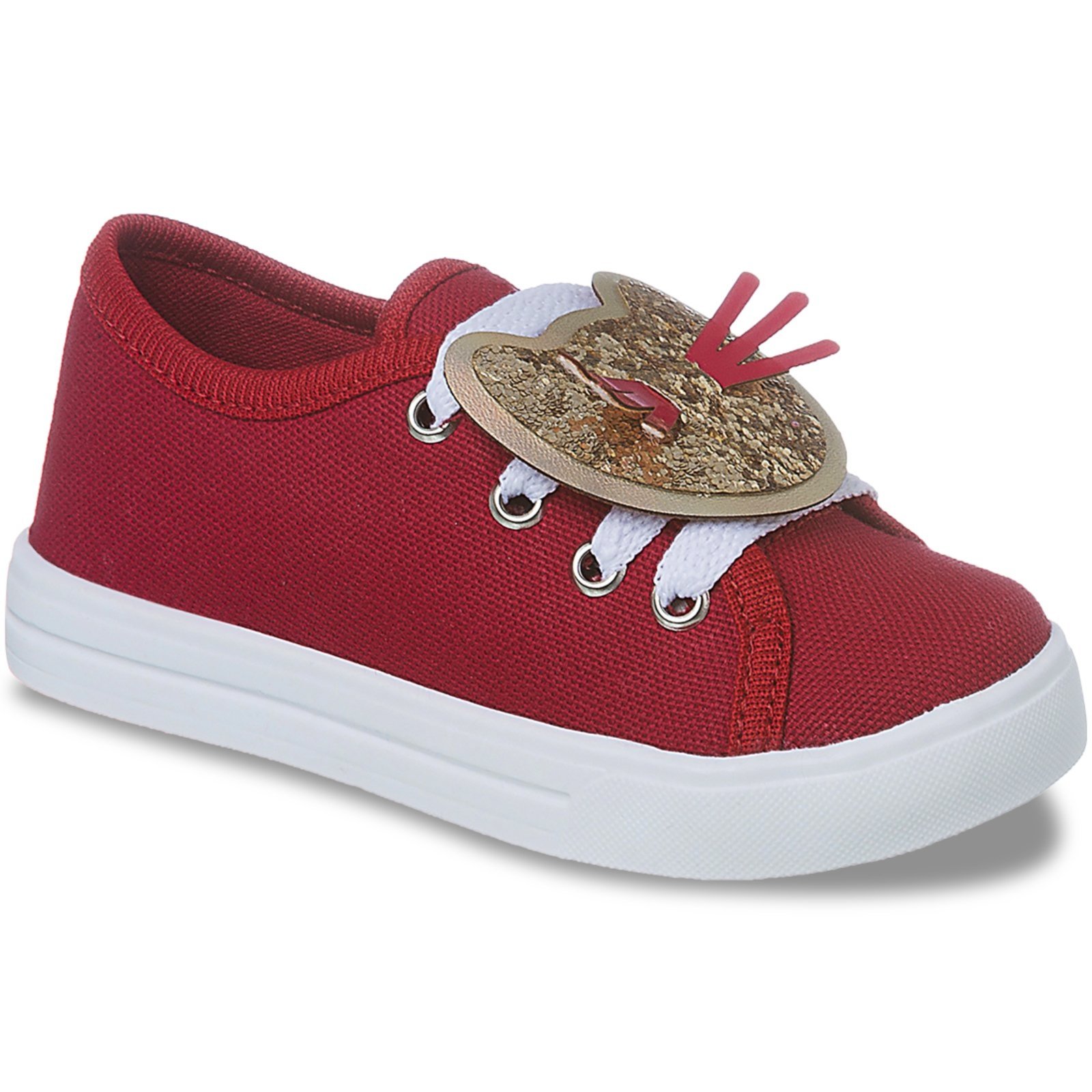 Infantil – Tenis Feminino Menina Casual Escolar Confortável Pepite Vermelho