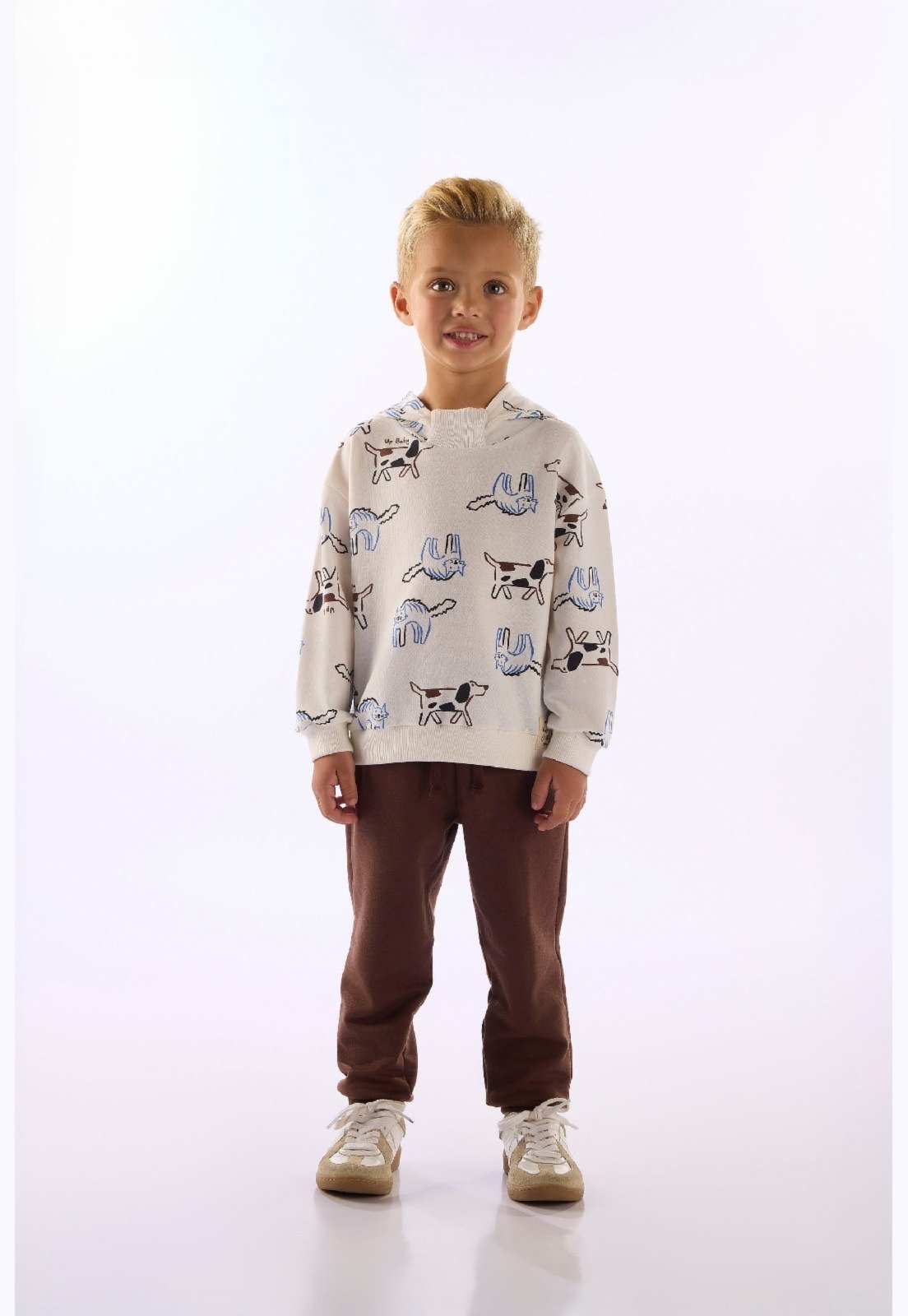 Infantil - Conjunto Moletom Puppy Fun Up Baby Branco