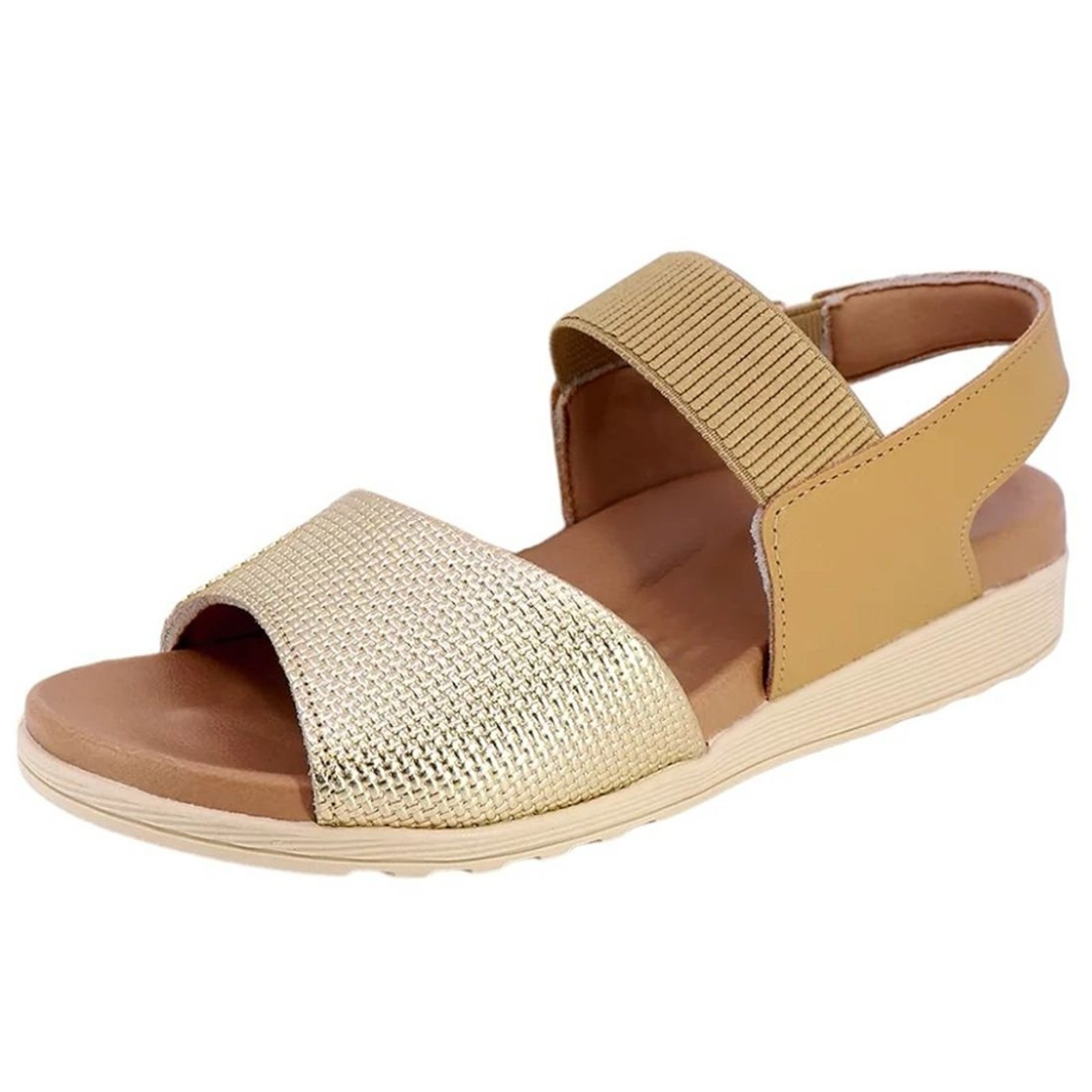 Sandalia Feminina Rasteira Plataforma Conforto Usaflex
