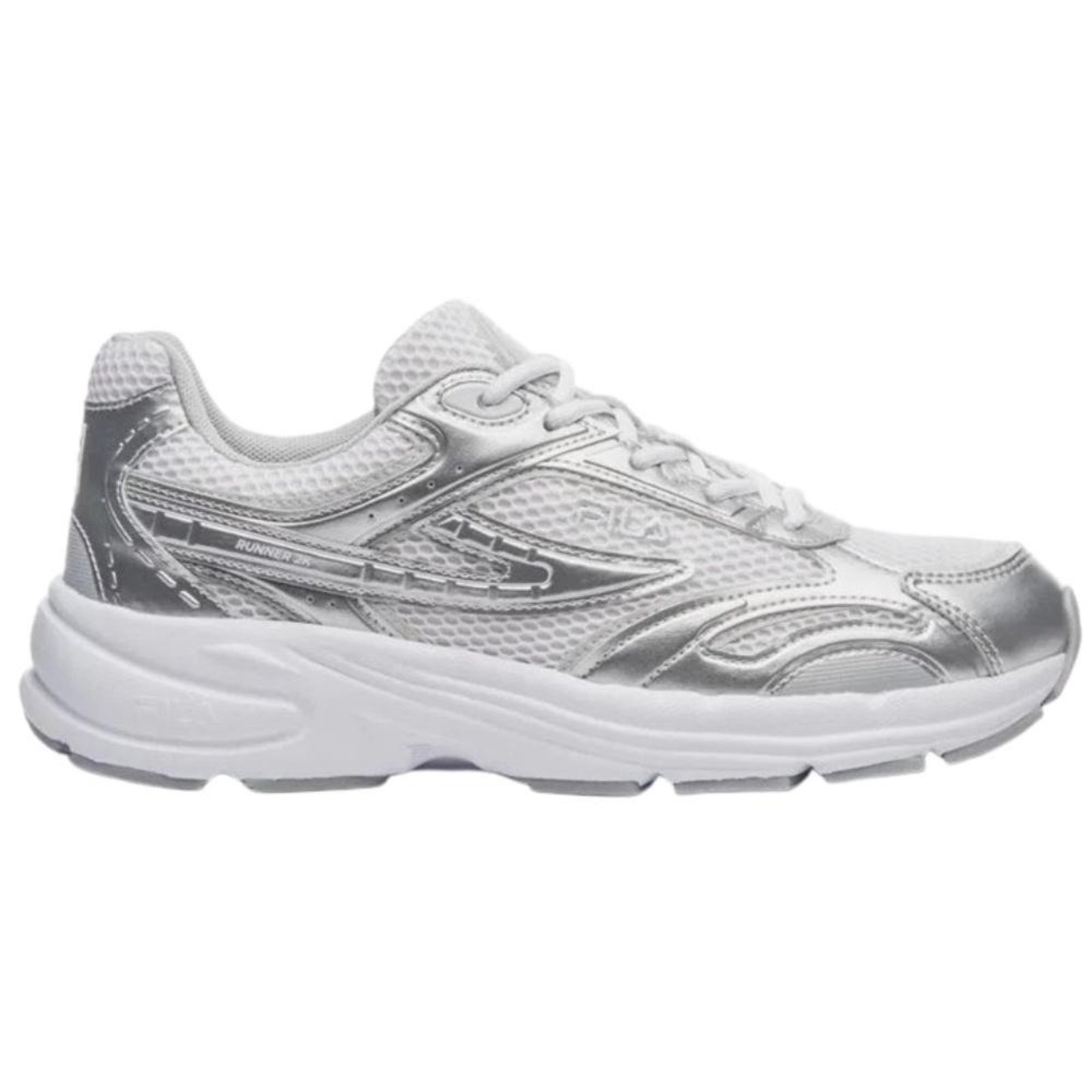 Tenis Fila Runner 2k Feminino-prata/branco/cinza