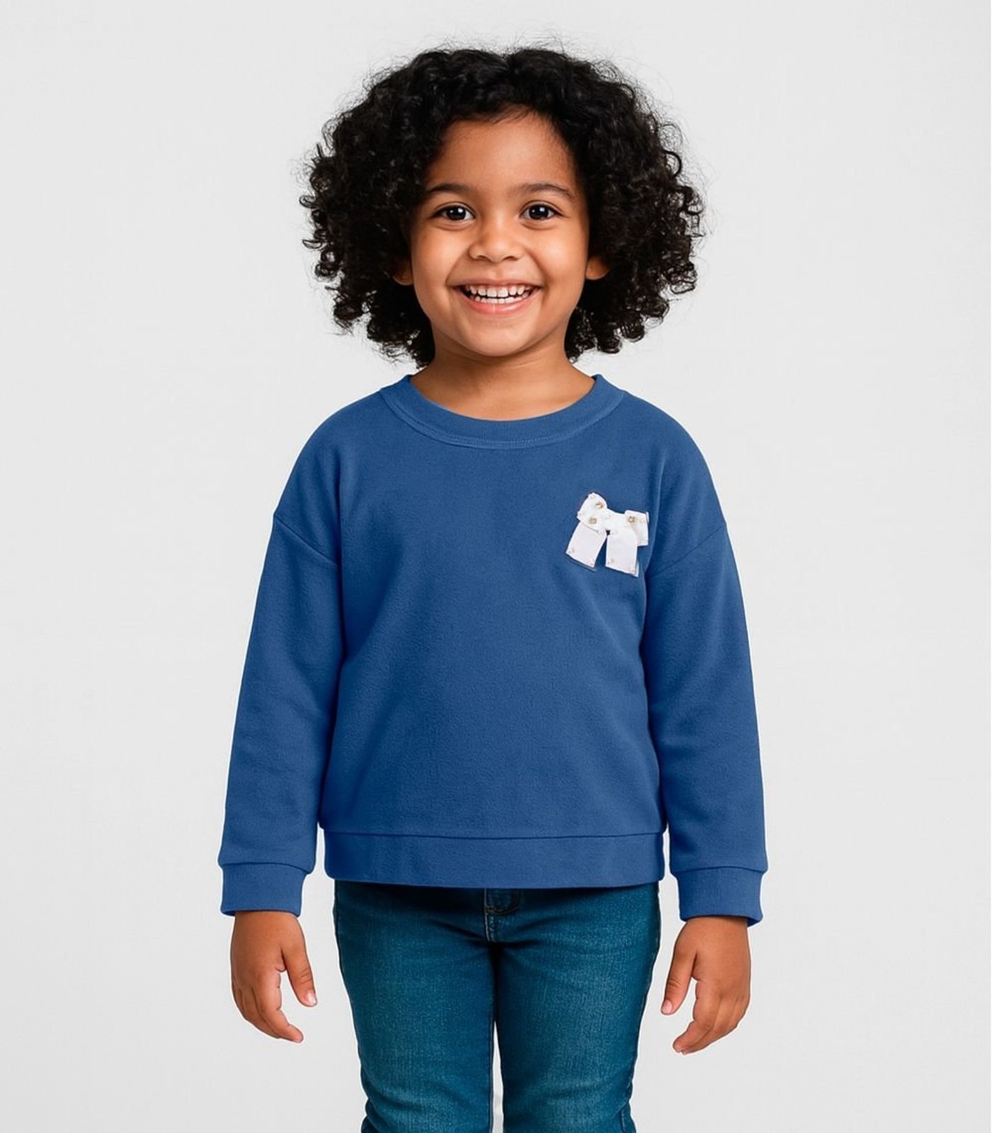 Vista 2 Infantil - Moletom Menina Com Laço Infinita Cor roxo INFINITA COR roxo
