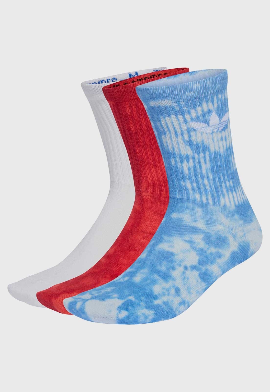 Vista 2 Kit Meias adidas Originals Tie Dye azul adidas Originals azul
