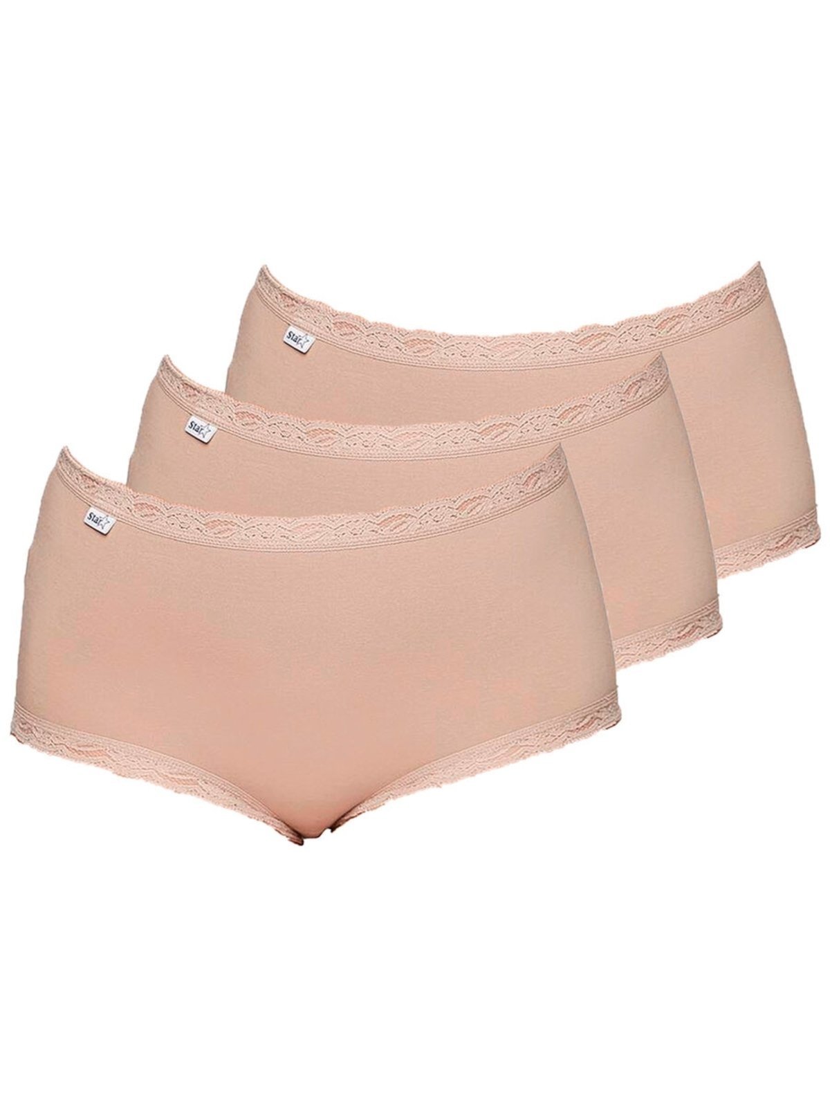 Kit com 3 Calcinhas Alta Star Max Triumph 24649 Marrom