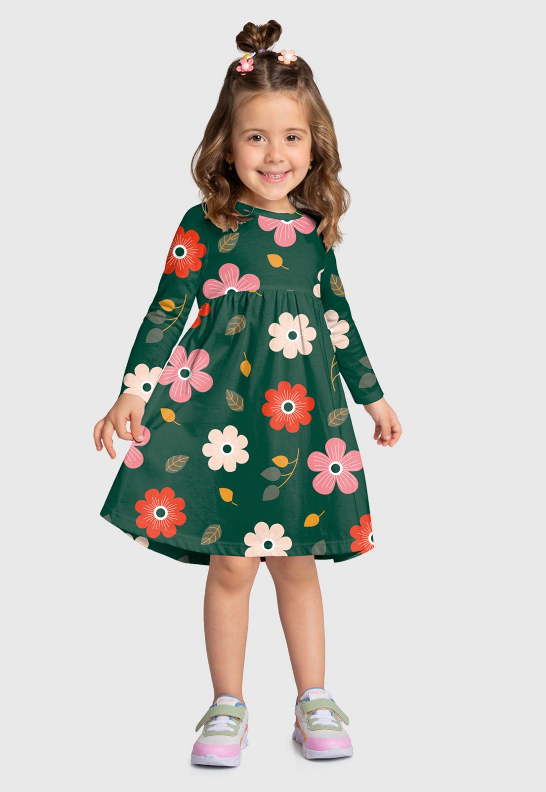Vestido Kyly Floral Verde