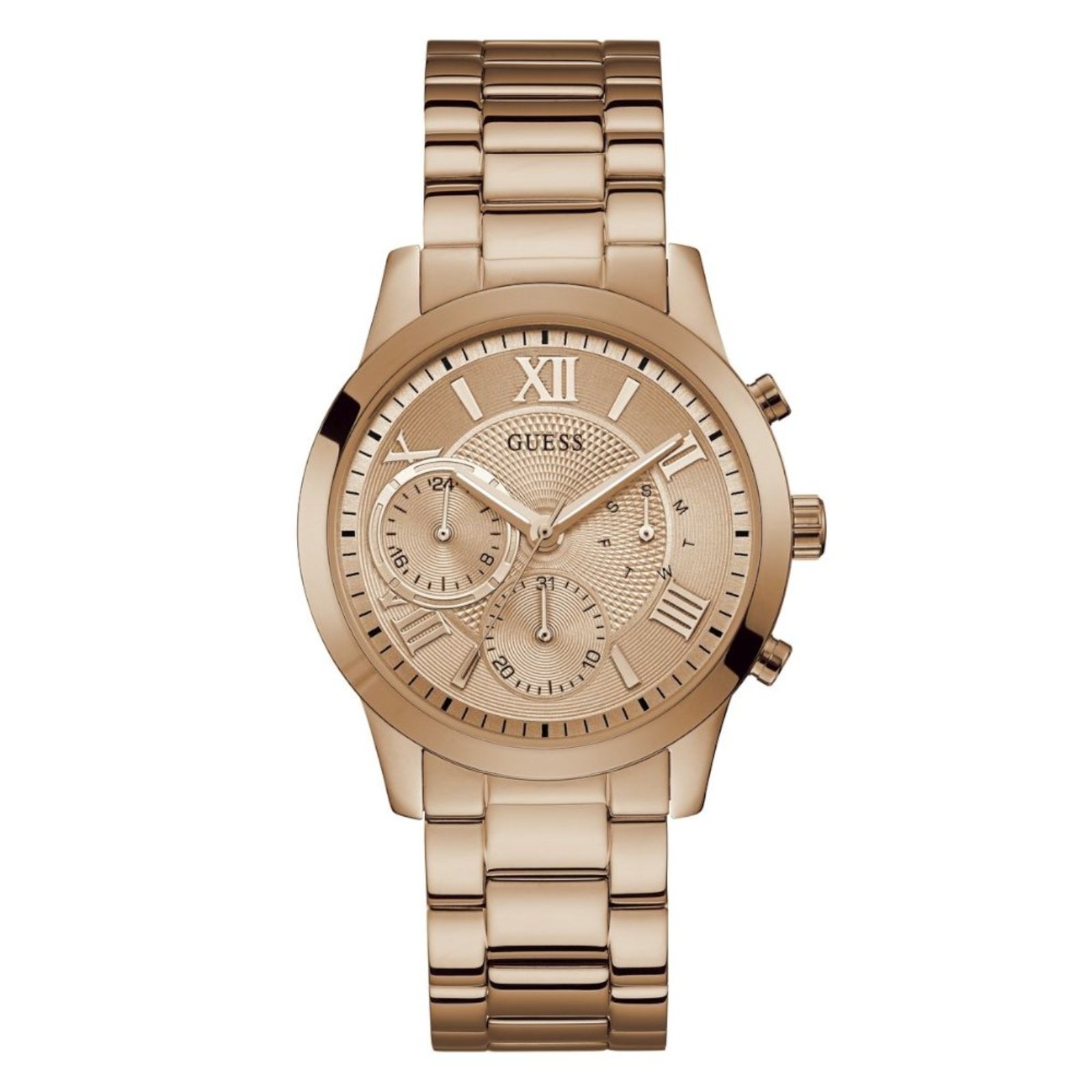 Relógio Guess Feminino Multifunção Catraca Serrilhada Rosé Guess