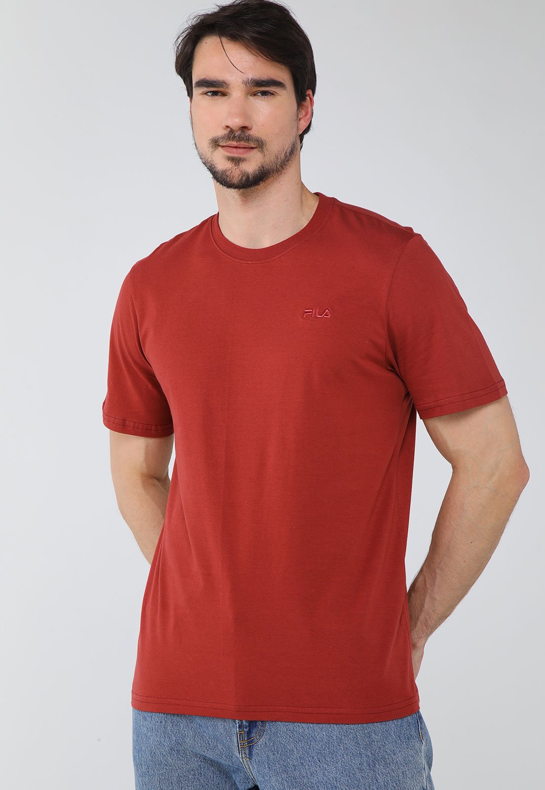 Camiseta Masculina Fila Regular Classic Vermelha