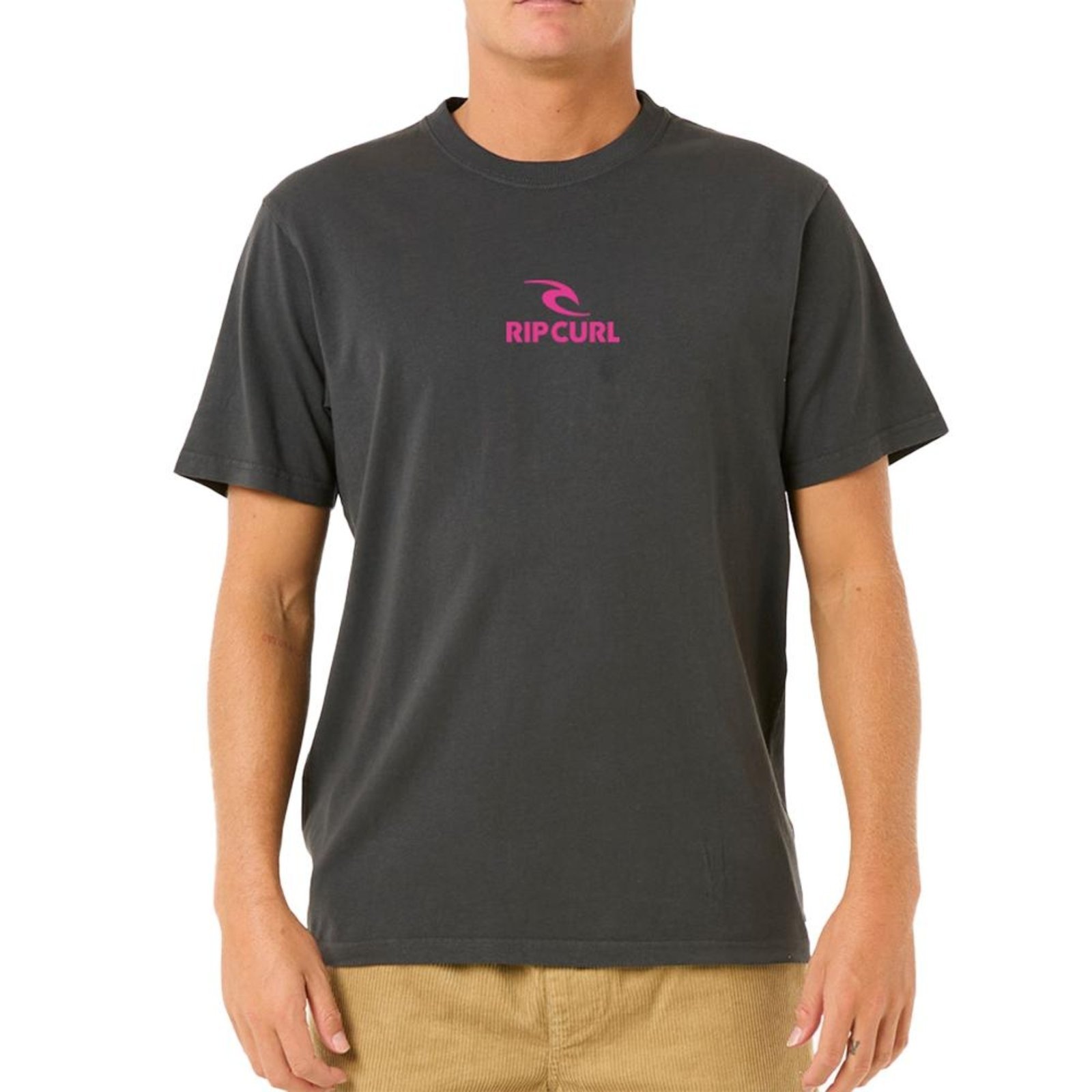 Camiseta Rip Curl Icon WT25 Masculina Washed Black