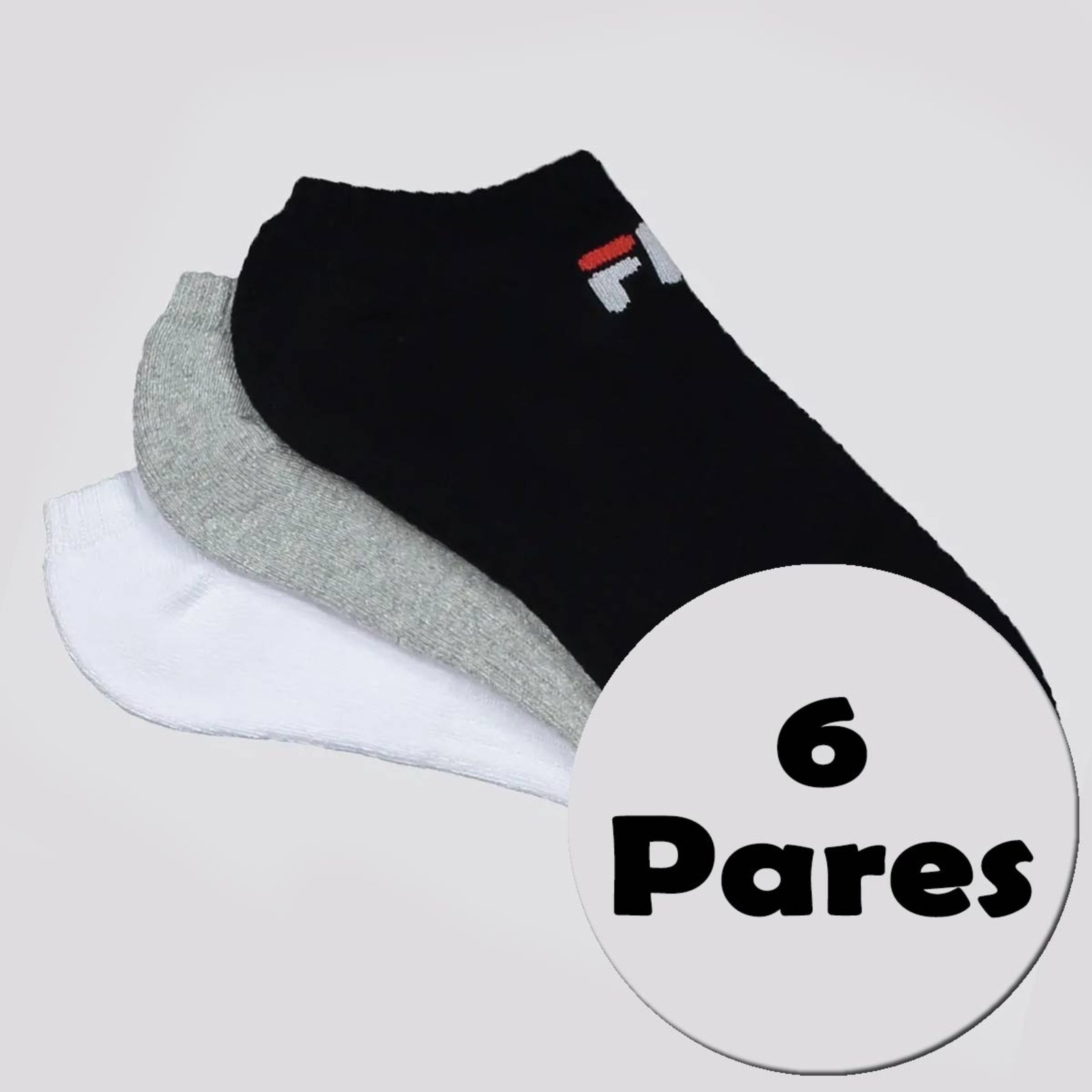 Kit Meia Fila 6 Pares Curto