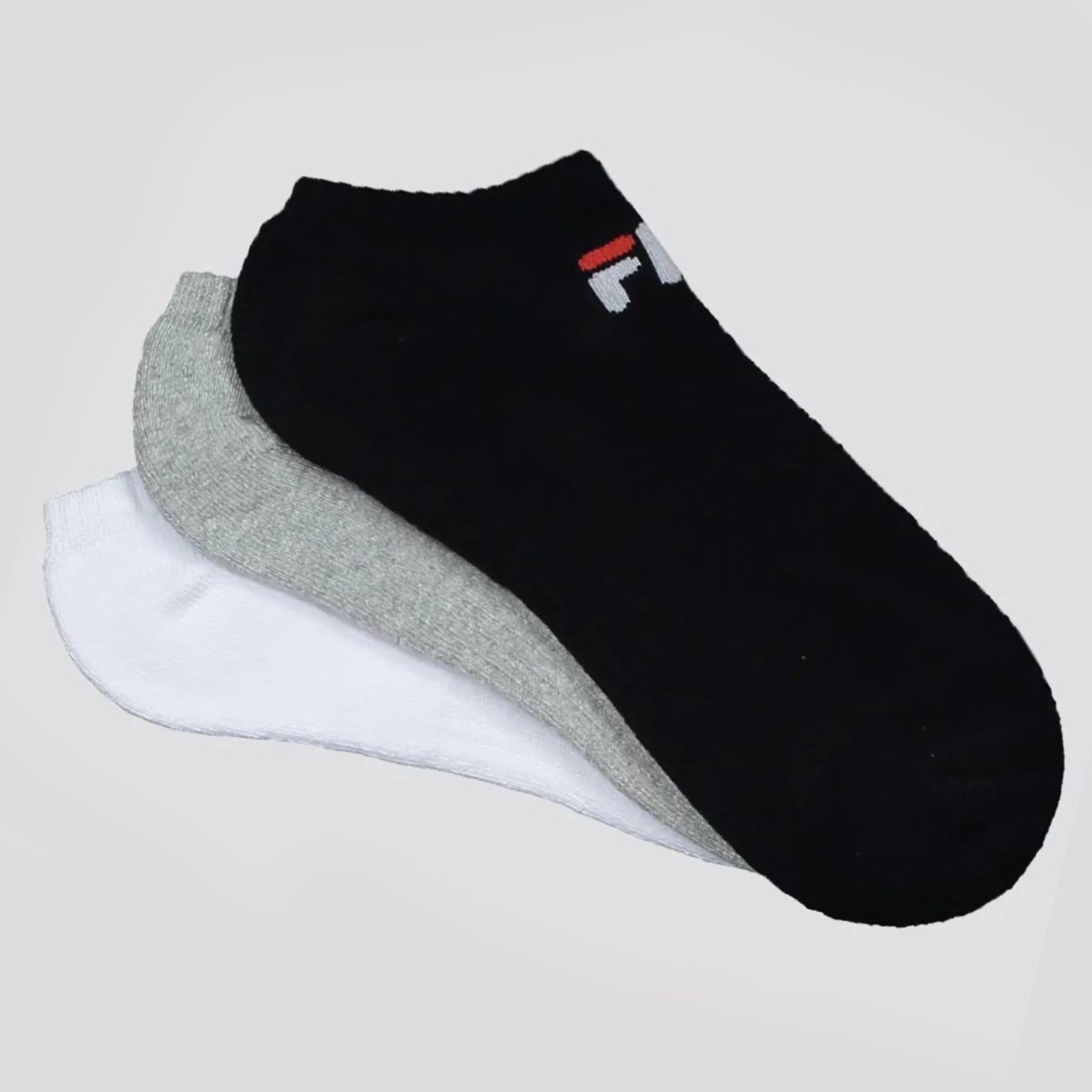 Vista 3 Kit Meia Fila 6 Pares Curto branco Fila branco