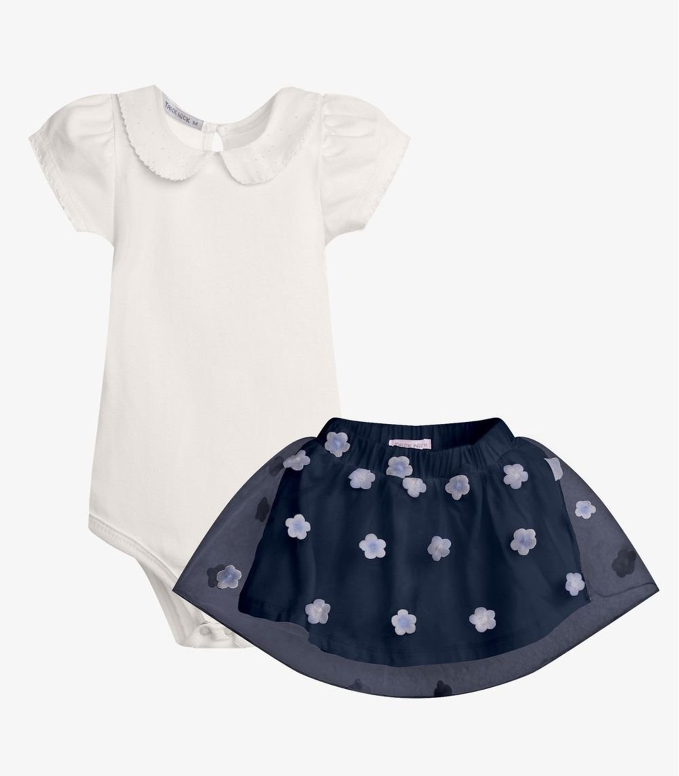 Infantil - Conjunto Feminino Body Com Saia Trick Nick Bege