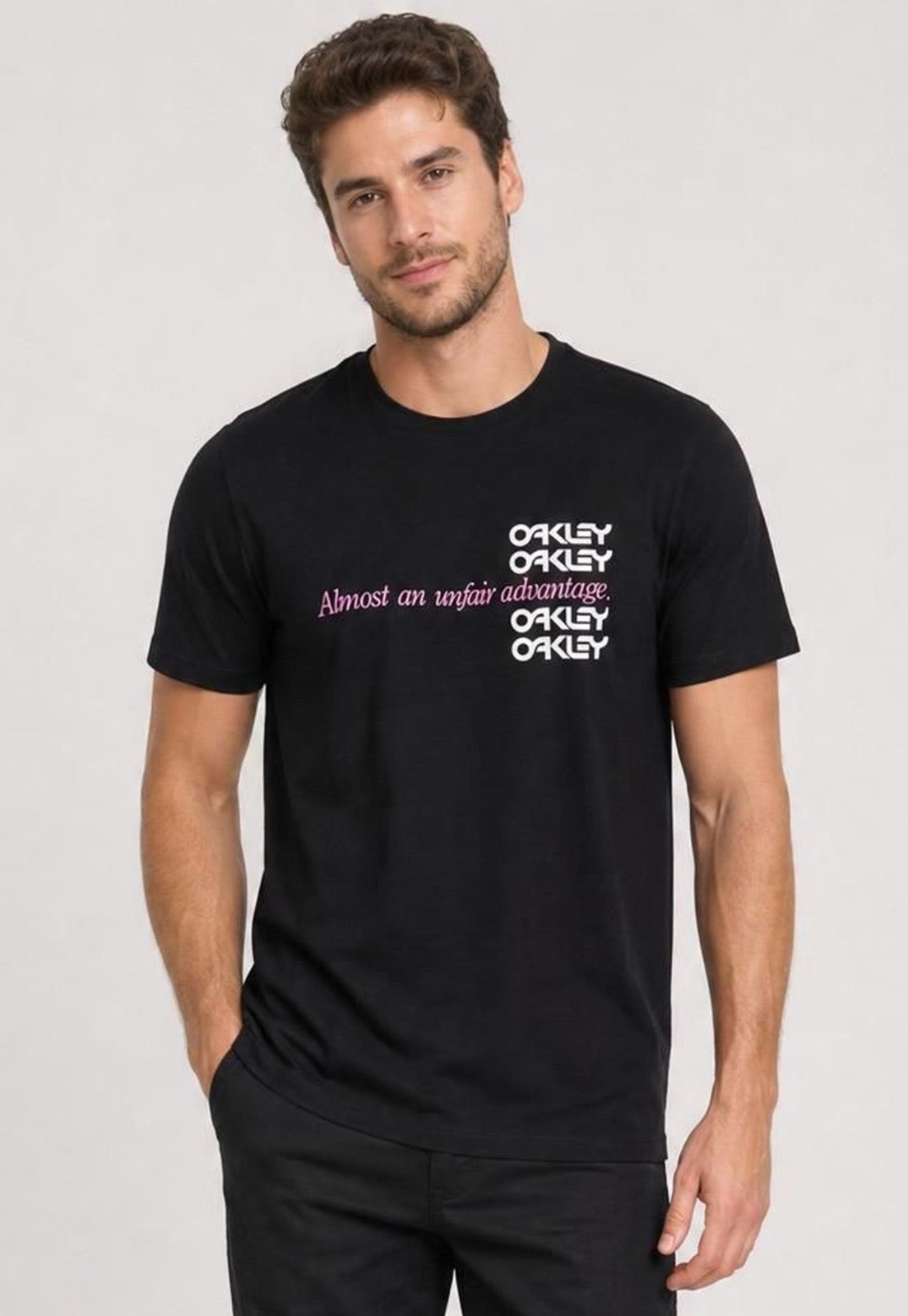 Camiseta Masculina Oakley B1b Advantage Preta