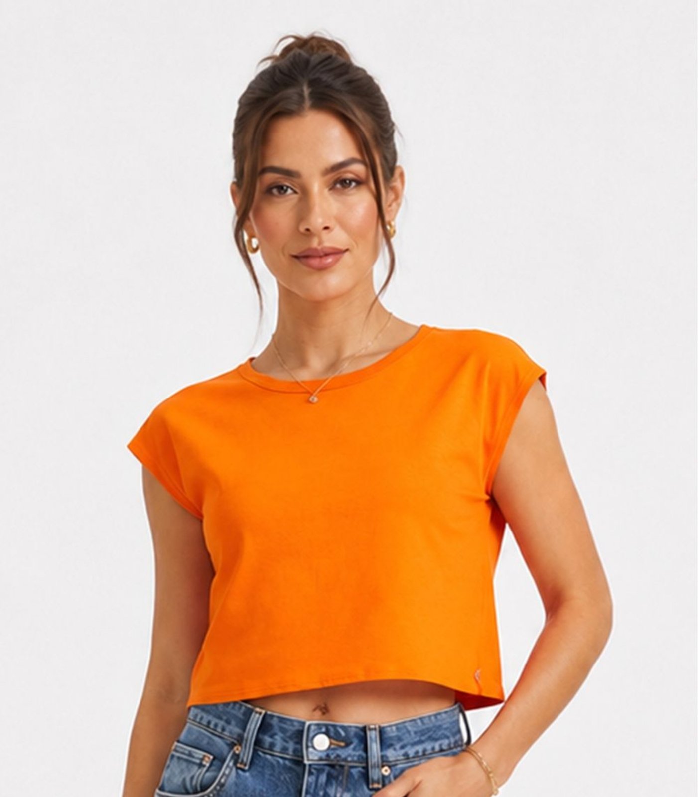 Blusa Feminina em Malha Visco Premiere Endless Laranja