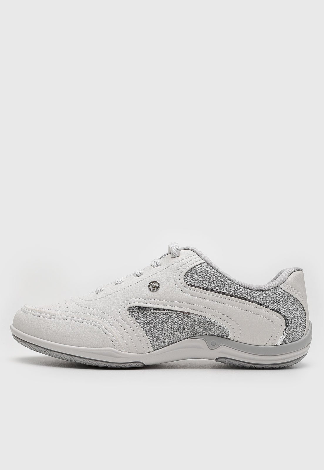 Tênis Feminino Kolosh Cadarço Branco e Cinza