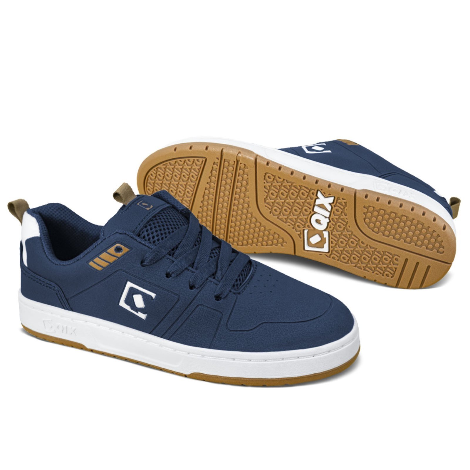 Vista 3 Tênis Qix Clash Unissex Marinho Branco Azul Escuro azul marinho Qix azul marinho