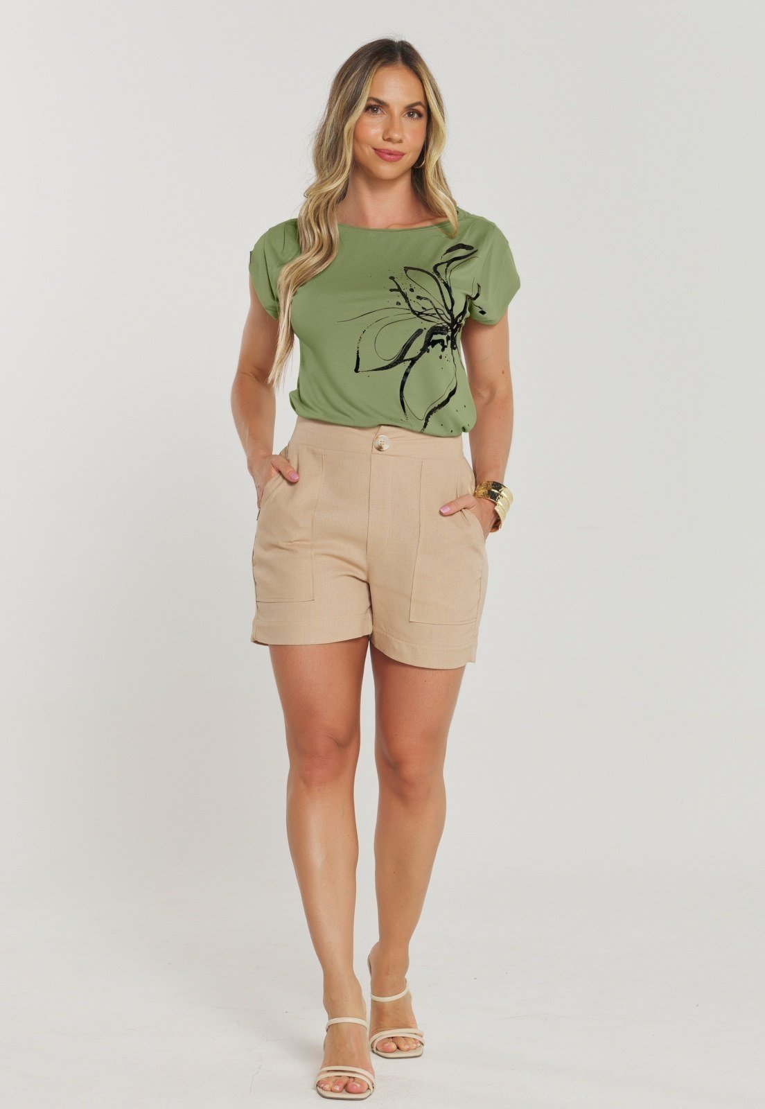 T-shirt Rudély Flower Verde