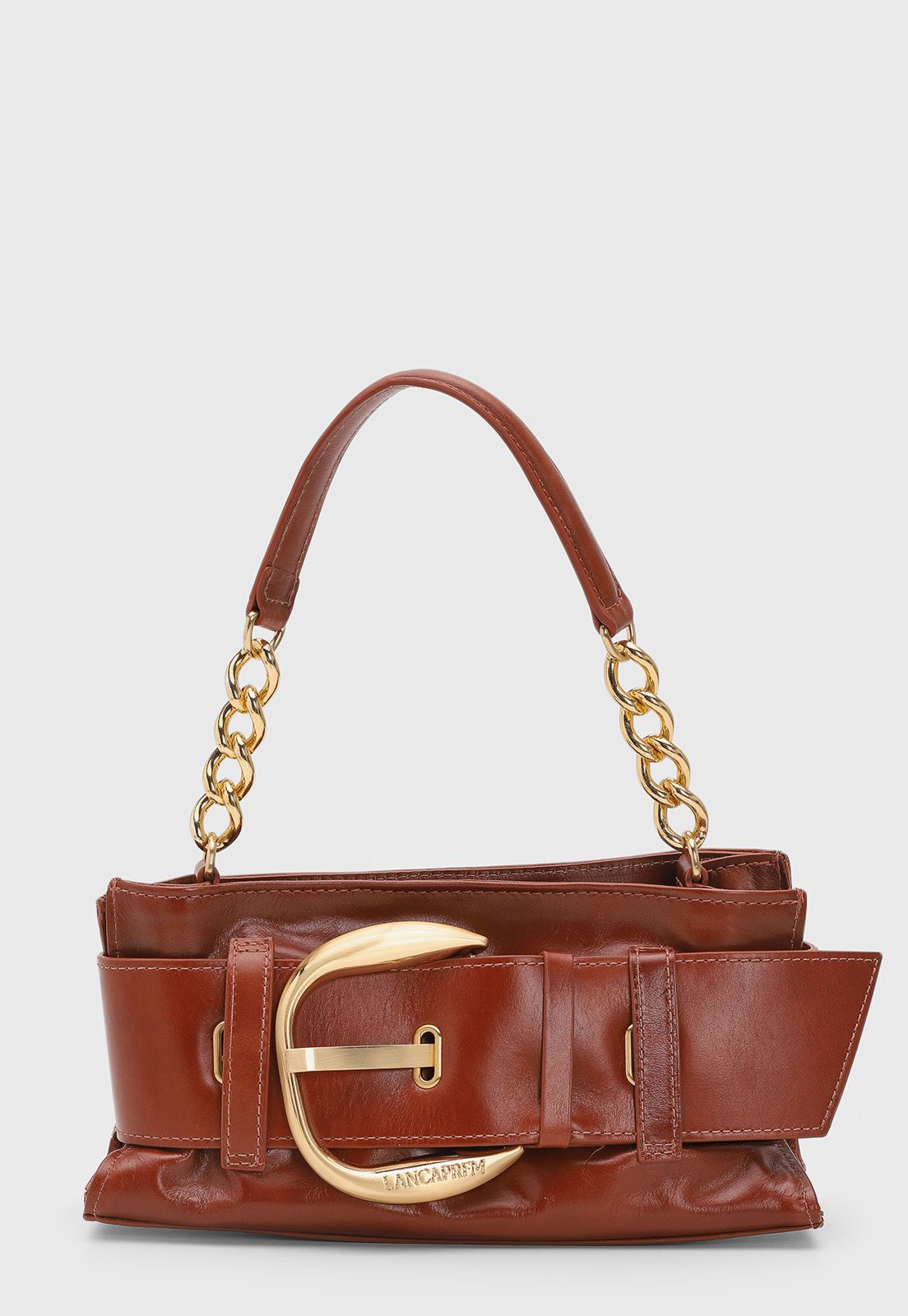 Bolsa Feminina Lança Perfume Maxi Fivela Marrom