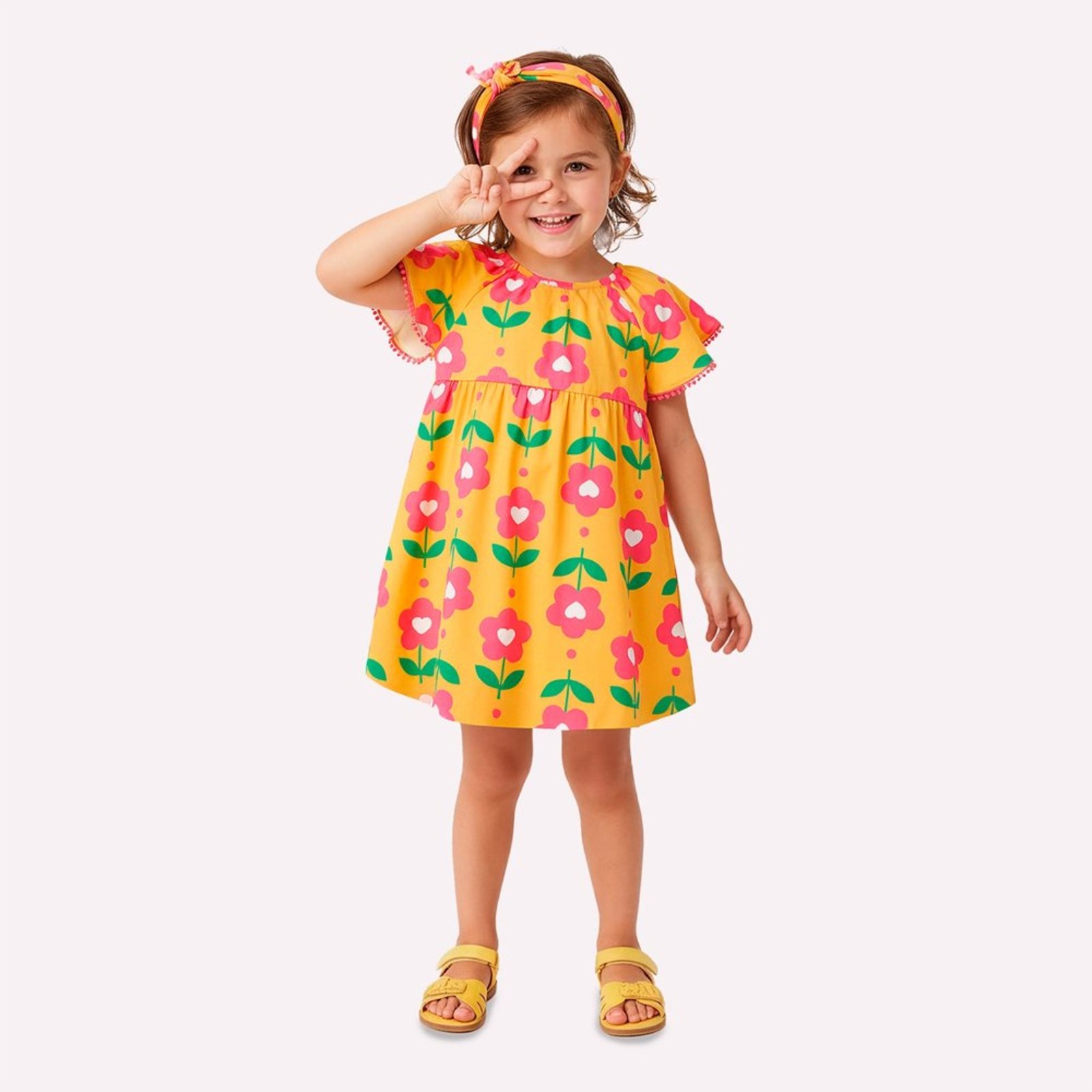 Infantil - Vestido Menina Flores Kyly