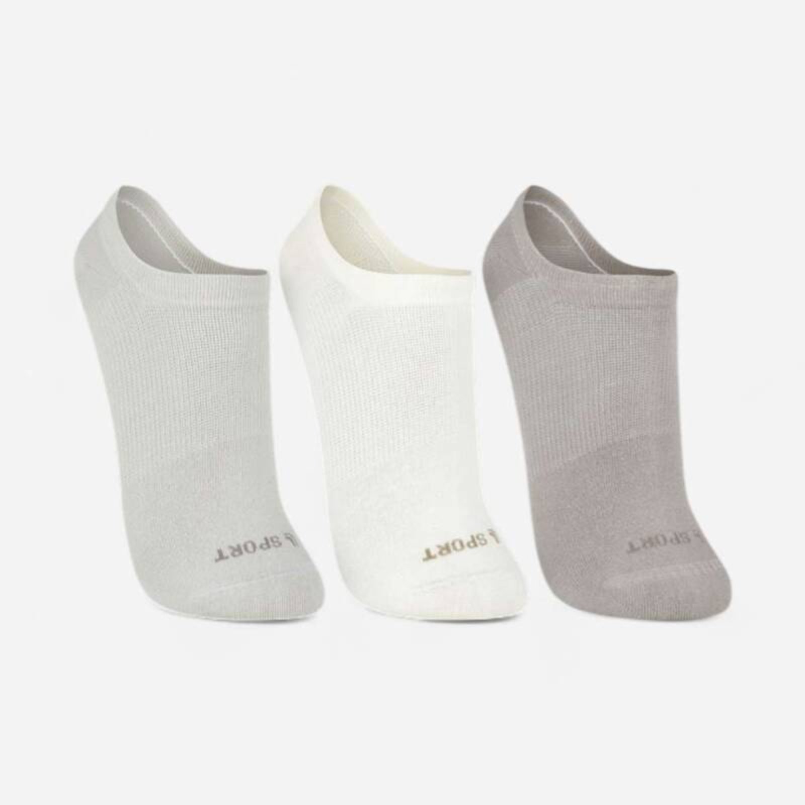 Vista 2 Kit Lupo com 3 Pares De Meia Sapatilha Invisível - Feminino Lupo multicolorido