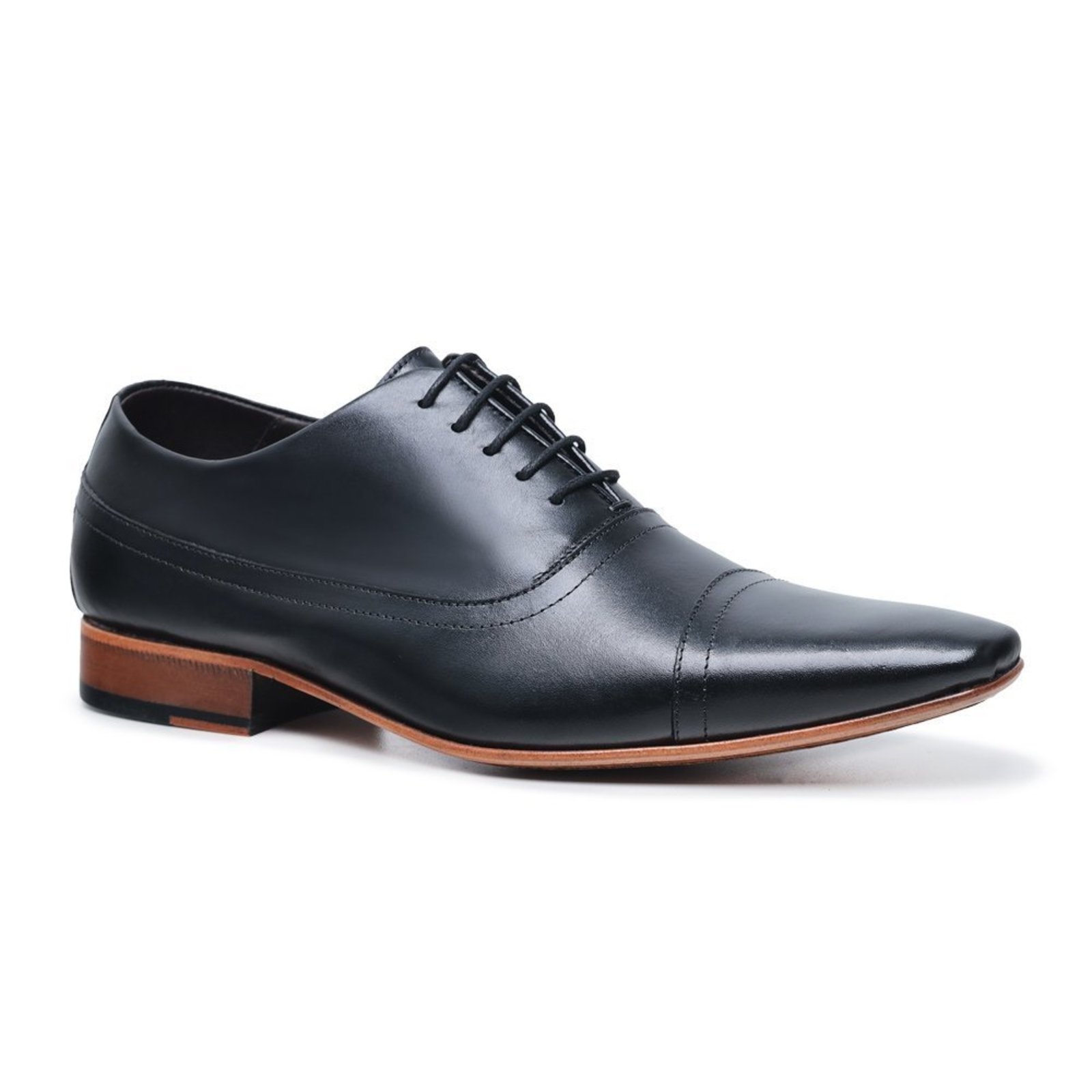 Sapato Social Oxford Masculino Malbork em Couro Preto 1311P
