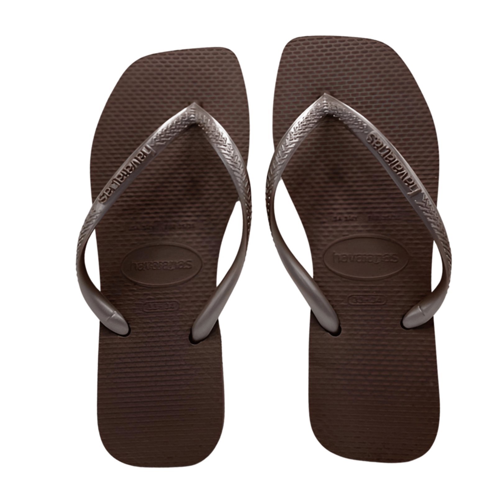 Vista 2 Chinelo Havaianas Slim Bico Quadrado marrom Havaianas marrom