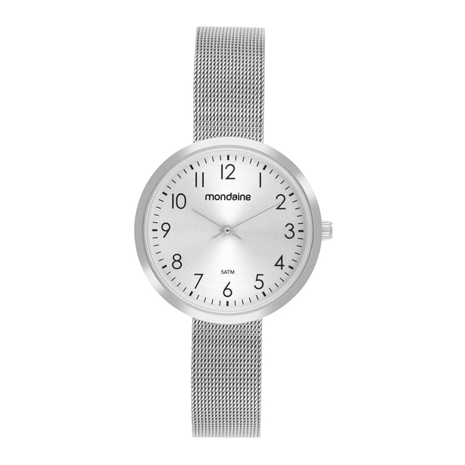 Relógio Feminino Mondaine Analógico Prata Malha de Aço Mondaine