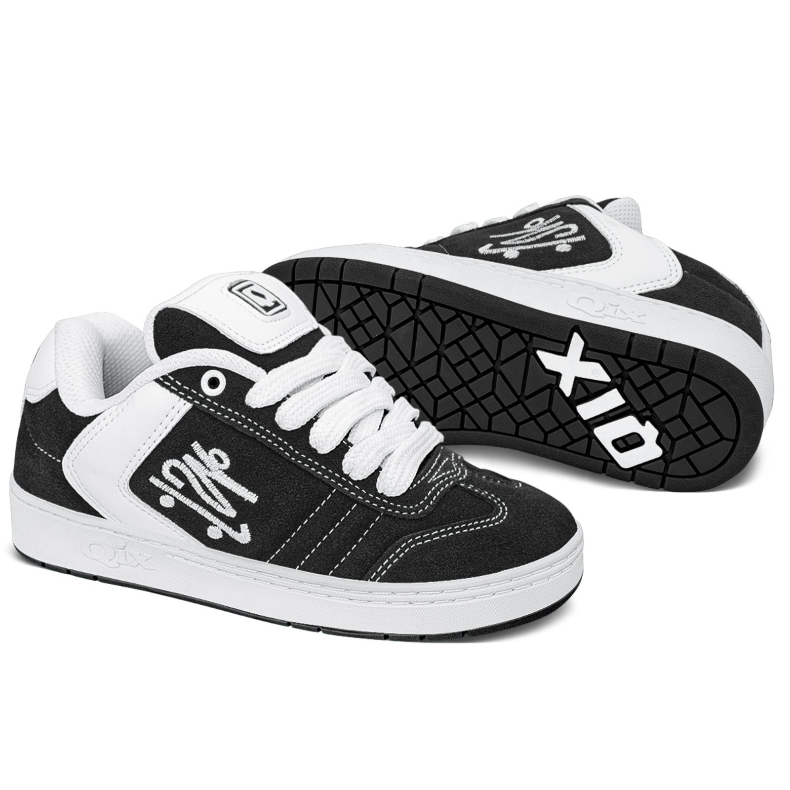 Vista 3 Tênis Qix Chorão Lado B Unissex Branco preto Qix preto