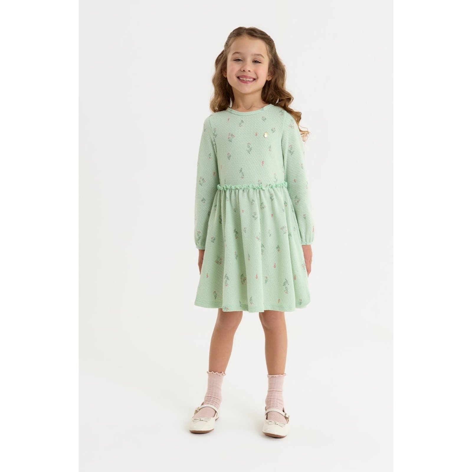 Infantil - Vestido Feminino em Tricô Confortável
