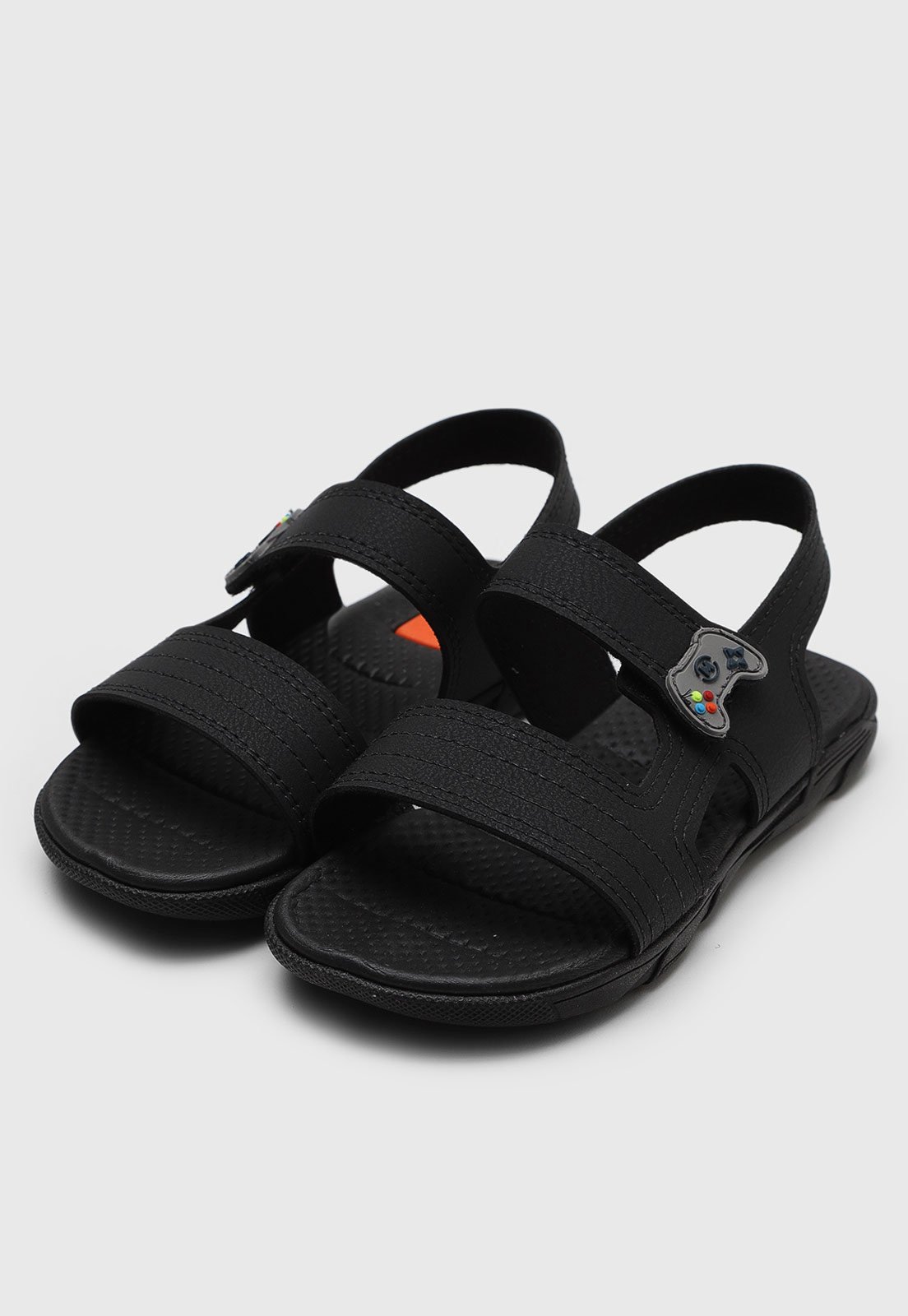 Infantil - Sandália Papete Molekinho Gamer Preta