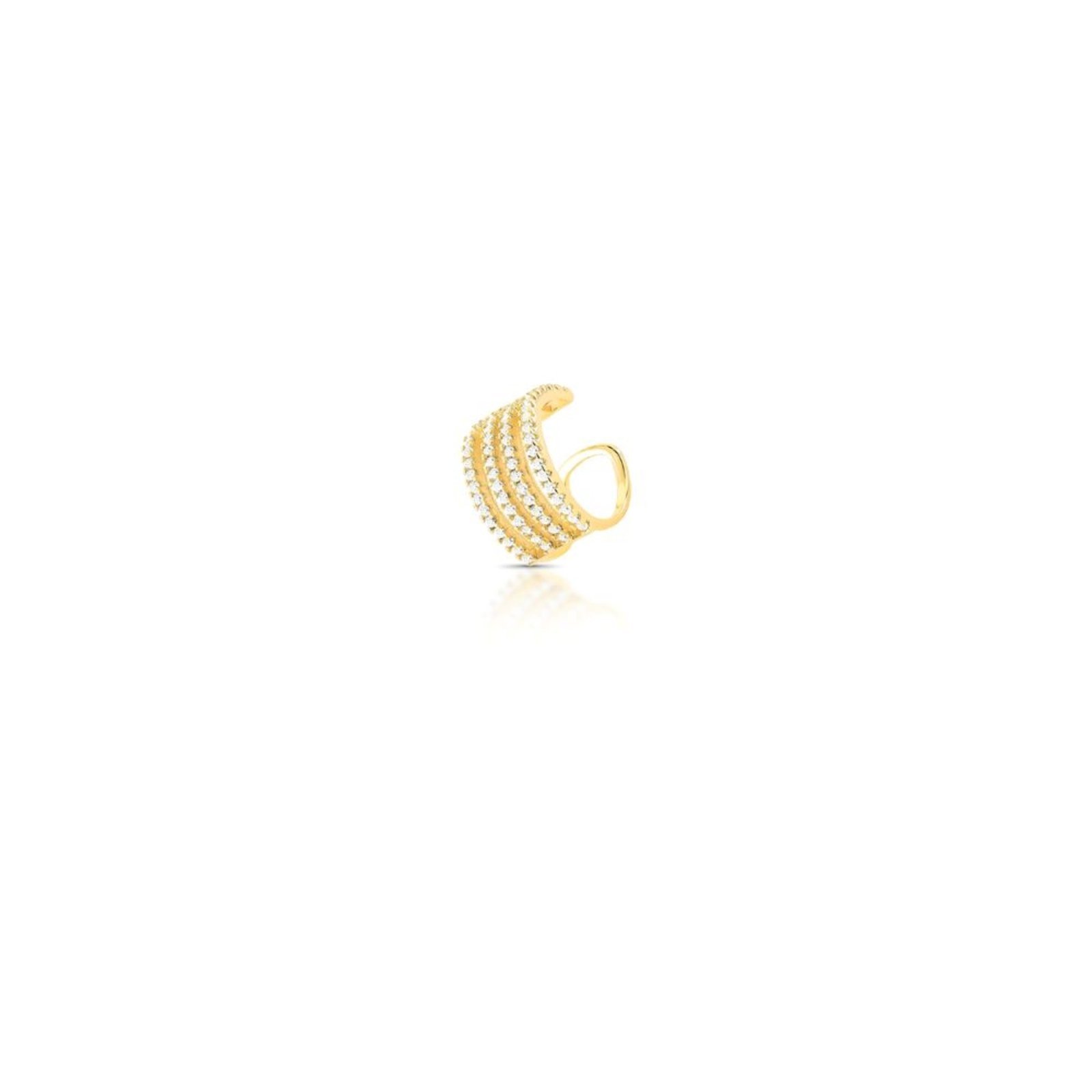 Infantil – Piercing 4 Aros Cravejado Semijoia Banhado a Ouro 18K Ania Store