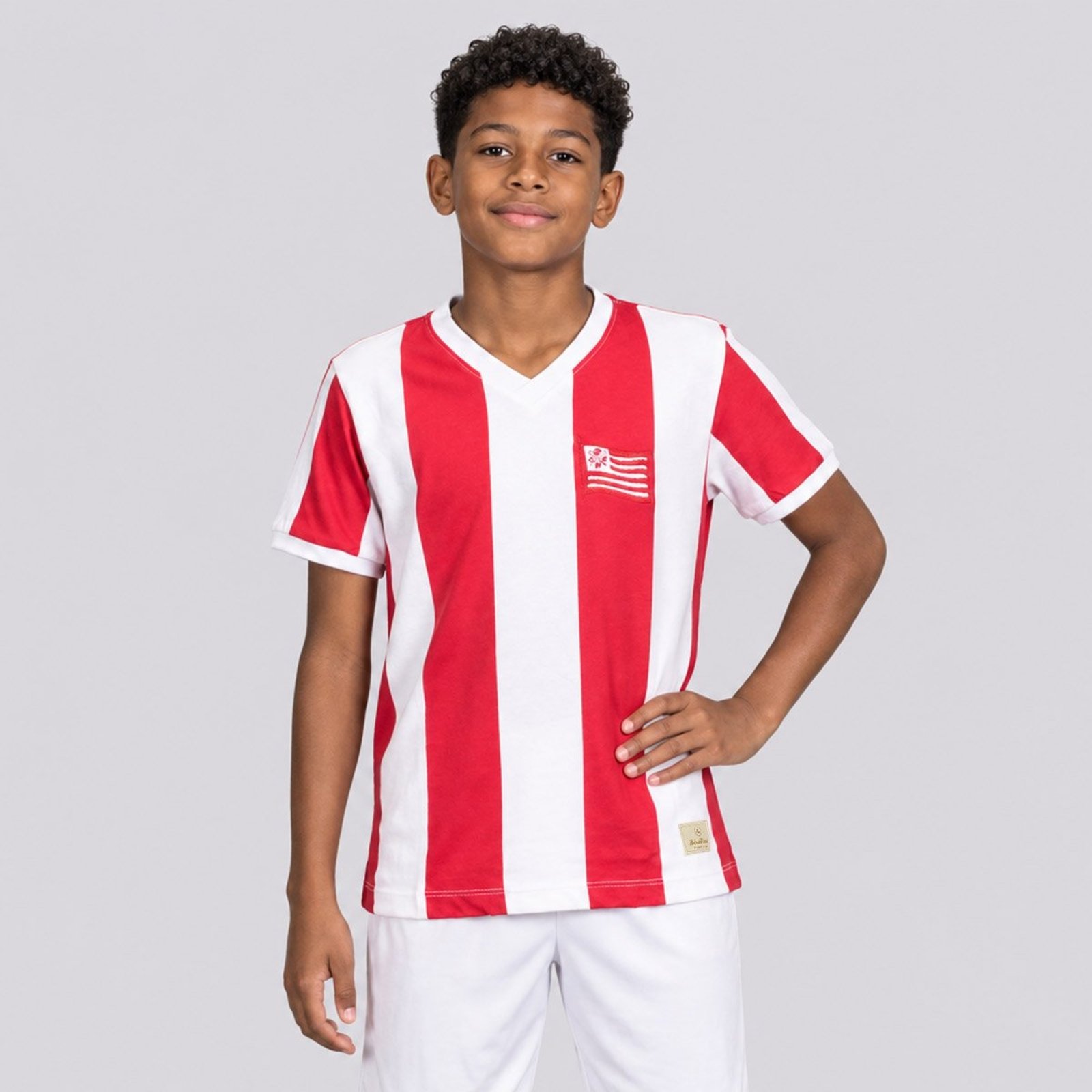 Camisa Náutico Retrô 1968 Juvenil Branca e Vermelha