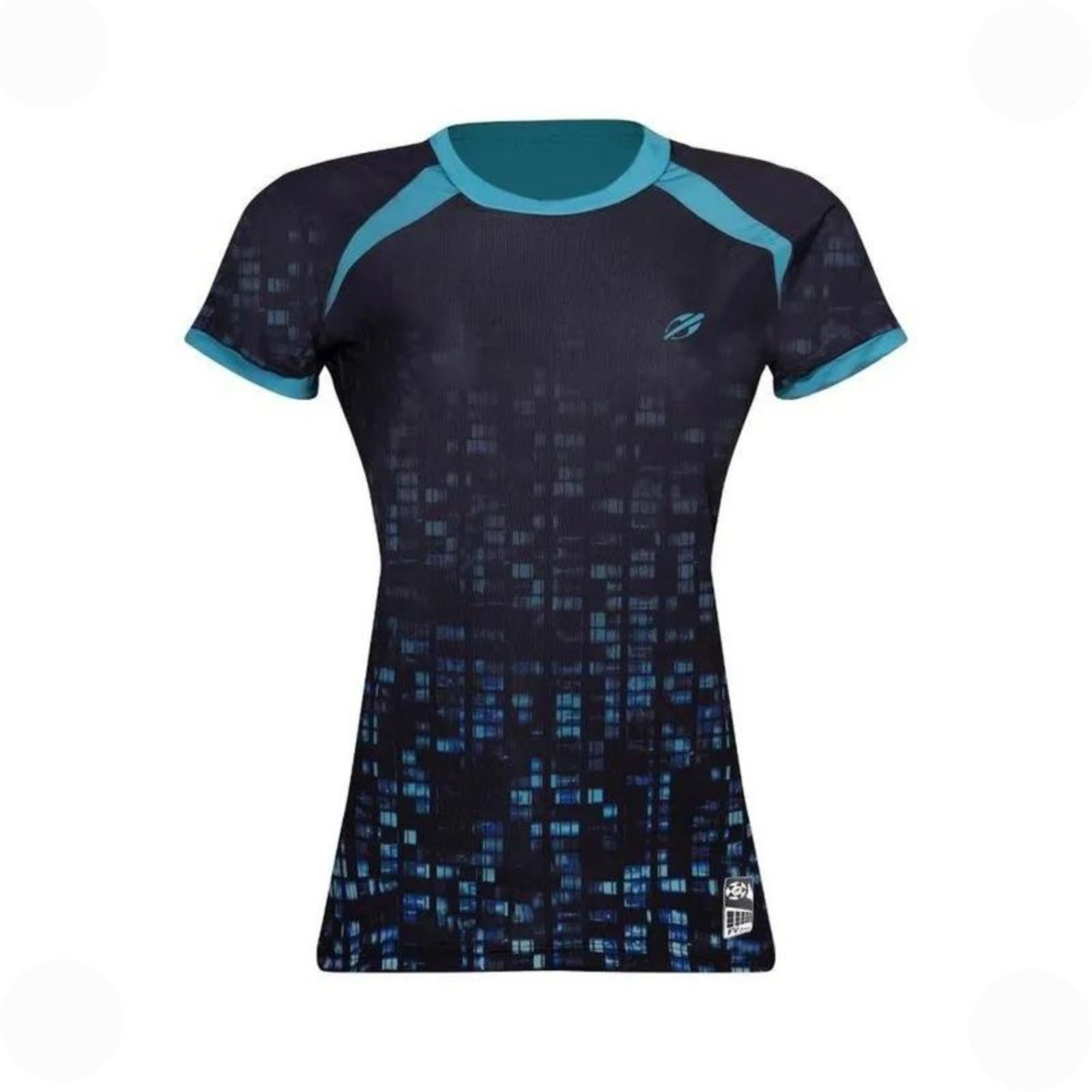 Camiseta Feminina Mormaii Futevôlei Sublimada Proteção Solar Azul