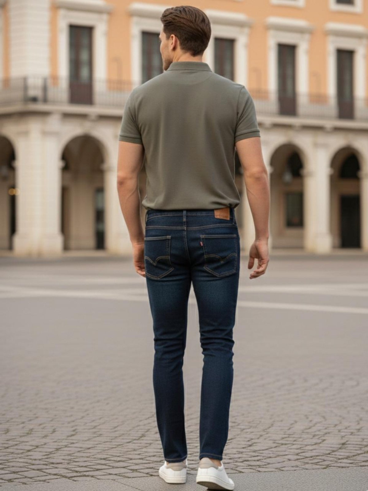 Vista 3 Calça Masculina Jeans Sk Jeans Confortável e Casual Escura TEX JEANS preto TEX JEANS preto
