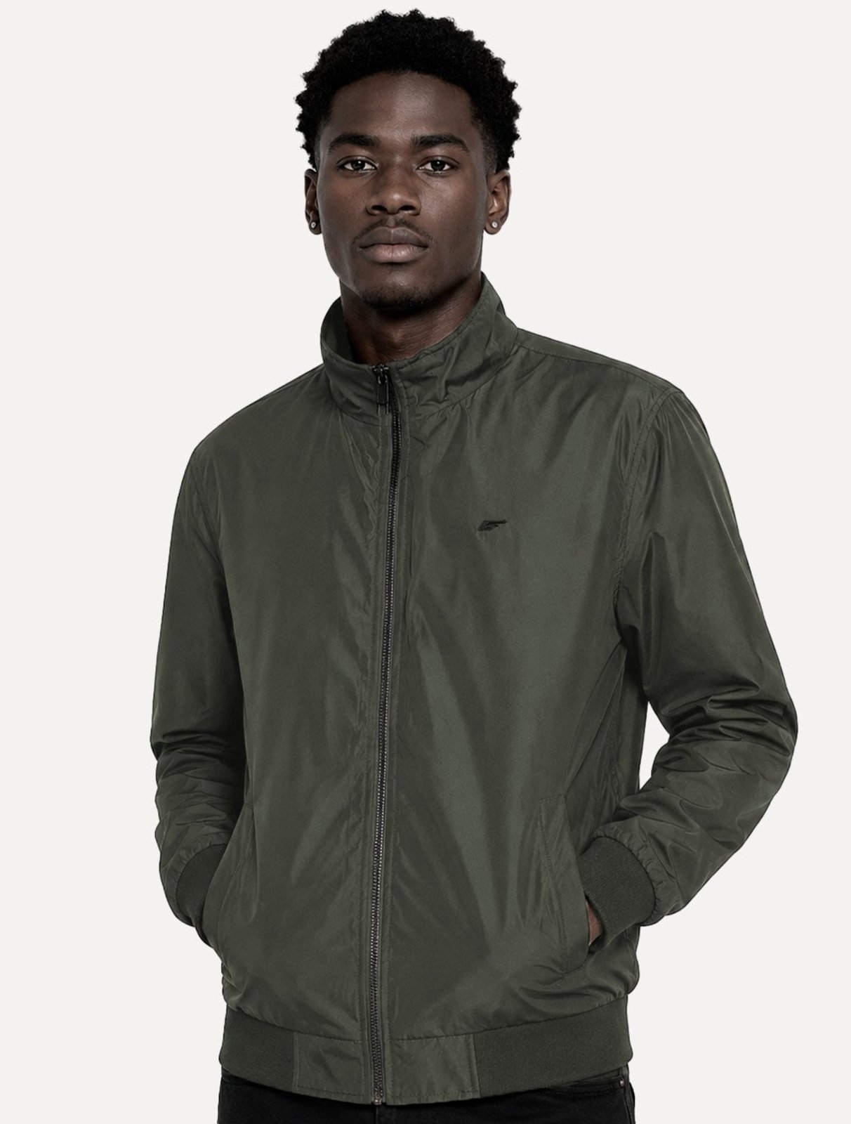 Jaqueta Ellus Masculina Nylon Padding College Bomber Chumbo