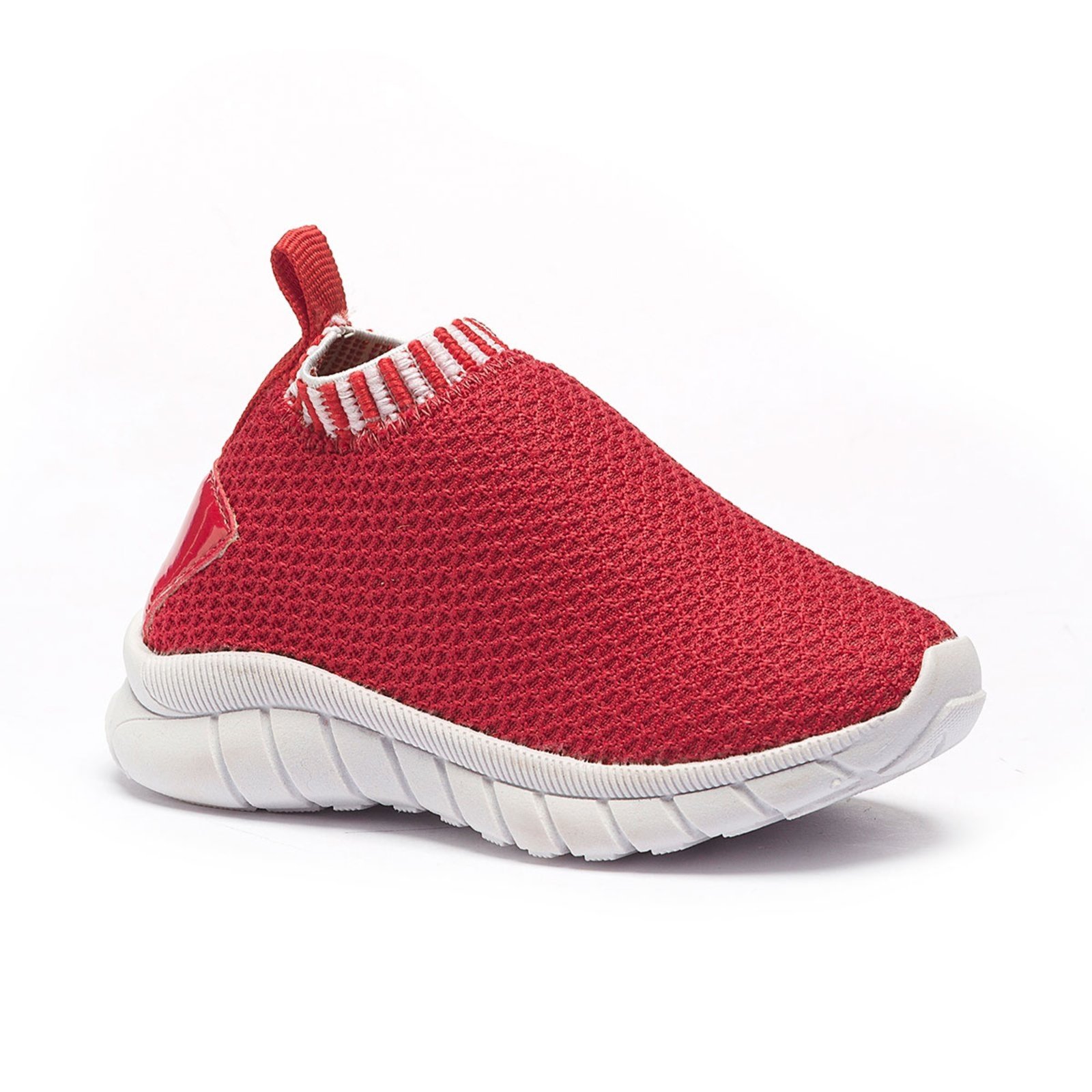 Vista 2 Infantil - Tênis Tininha Menina Calce Fácil Meia vermelho Tininha vermelho