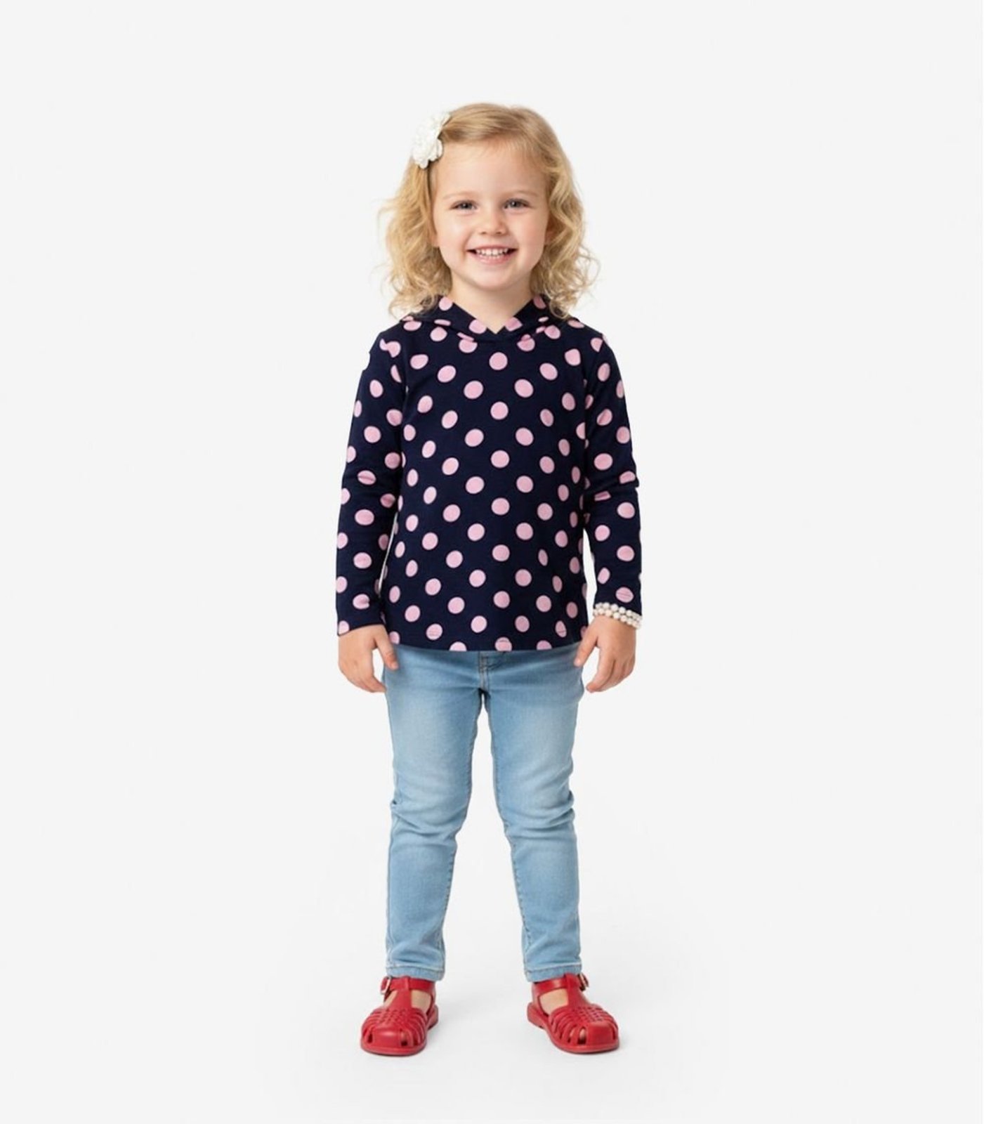 Vista 2 Infantil - Blusão Menina Com Capuz Select preto Select preto