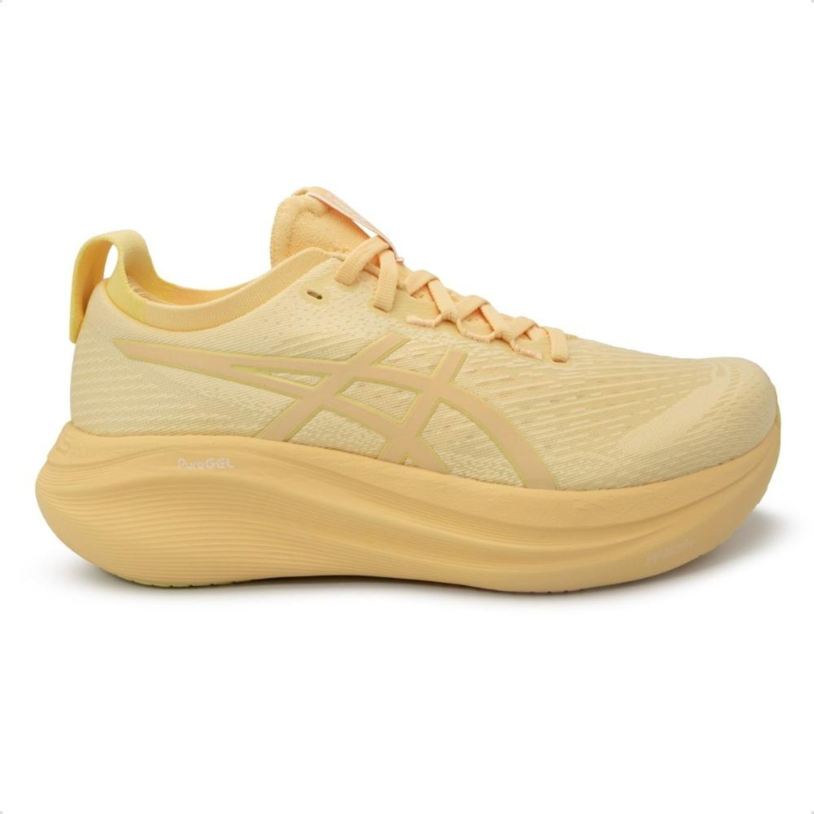 Vista 2 Tênis Asics Masculino Gel-Nimbus 27 Lite-Show Corrida laranja ASICS laranja