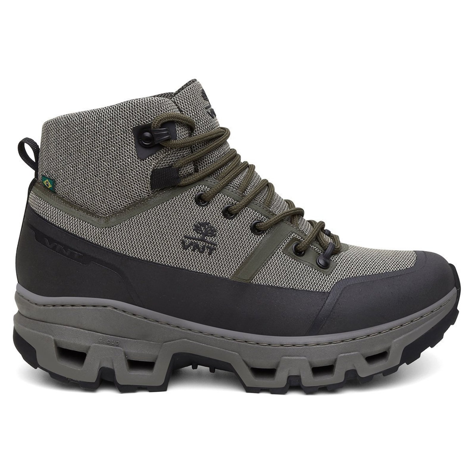 Bota Coturno Adventure Nylon TPU Respirável Tecnologia Flutue Gorpcore Trilha Cinza
